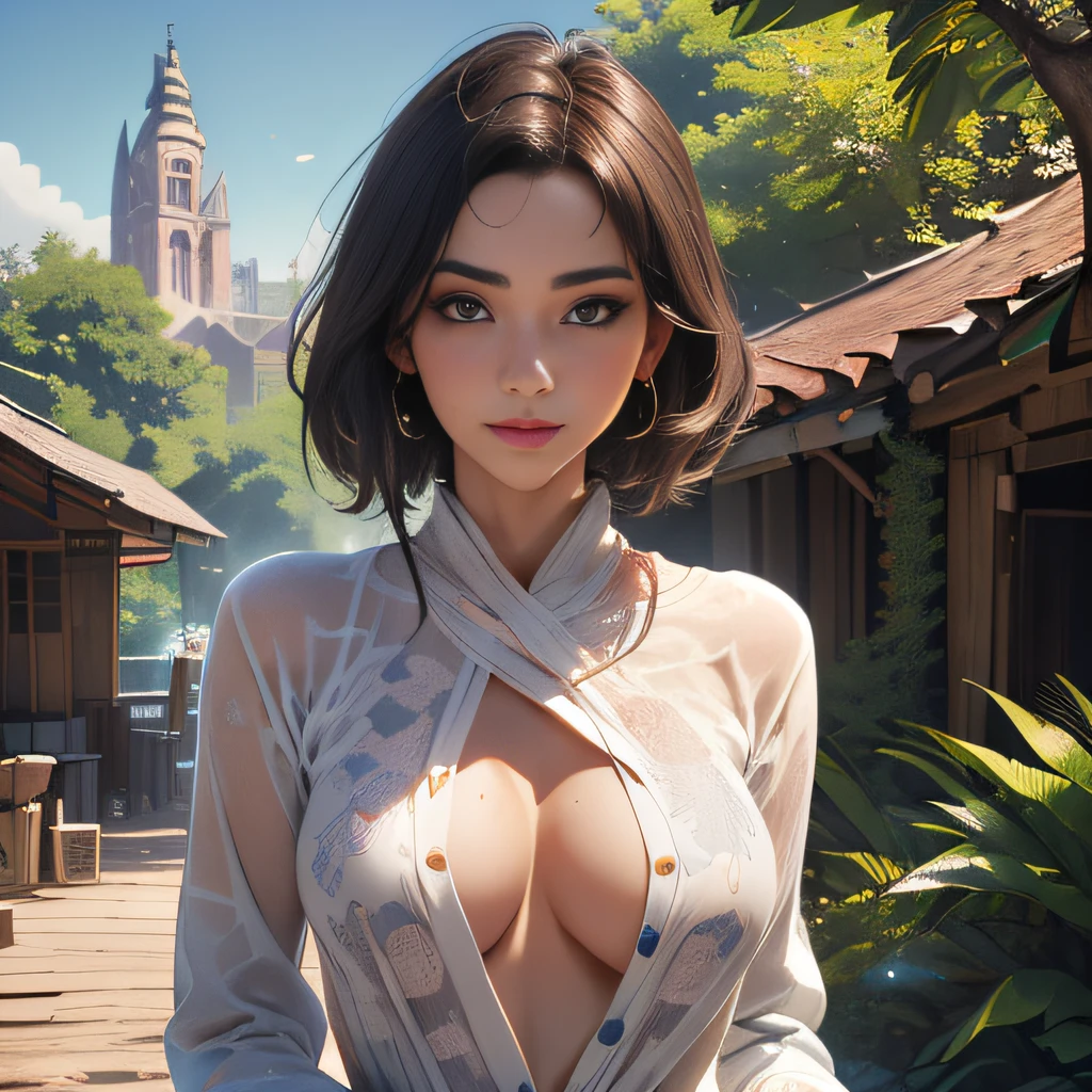 (Extremely detailed 8k wallpaper:2), (photo:2), (33 years old soigne Beautiful girl:2), (gives a lecture to friends:2), detailed (Face and eyes), (hyper realistic:1), (highly detailed:1), (epic realistic:1), rim light, (maximum details:1), cozy, (fullbody:1.3), (looking at viewer:2), (Woman's Attractive Qualities:2), (Attractive Woman:2), (Attractive:2), Smile, Intelligence, Empathy, Gracefulness, Sense of Style, Fitness, Grooming, Optimism, (Sensitivity:2), Sincerity, Romantic Gestures, Playfulness, Fashion Sense, (Sensuality:2), Charm, Modesty, Thoughtfulness, (Femininity:1), Flirtatiousness, Warmth, (Physical attractiveness:2), A beautiful smile, A love of life, strength and power, vulnerability, curiosity, wonder, love, (nature background:2), kawaii, waifu, Beautiful breasts, (attractive body:2), (Beautiful body:2), Beautiful pose, attractive pose, (Beautiful legs:1.0), (Beautiful clothes:1), (classic clothes:2), (elegant clothes:2), (European clothes:2), detailed clothes, (skirt:1), (blouse:1), (provocative pose)