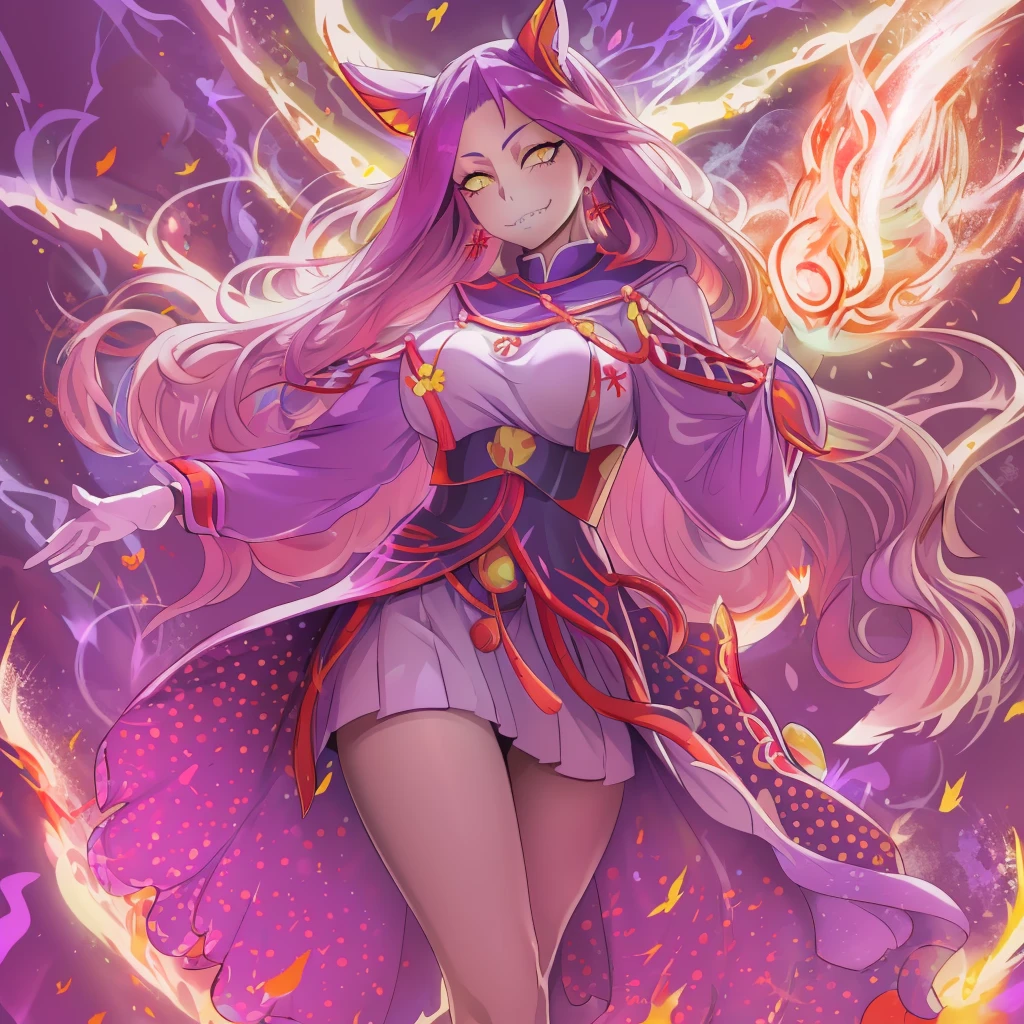 (masterpiece, best quality:1.2), cowboy shot, solo, 1girl, chikujoin magane, sharp teeth, evil grin, looking at viewer, hand on hip, single braid, school uniform, serafuku, pleated skirt, thighhighs, (gloves:1.1),huge breast, curvy, female,fantasy goddess,there is a cartoon picture of a woman with a very large breast, glowing angelic being, glowing holy aura, inspired by Luma Rouge, the non-binary deity of spring, ethereal rainbow nimbus, the butterfly goddess of fire, inspired by Marie Angel, glowing aura around her, astral fairy, as the goddess of the sun, “uwu the prismatic person, big breast, happy, beautiful eyes, , full body, walking, long robe, long dre, , nun, priestess ,holy, venus body, curvy, huge breast, forest, long skirt, coat, very long skirt,coat, europe, france, french, pantyhose