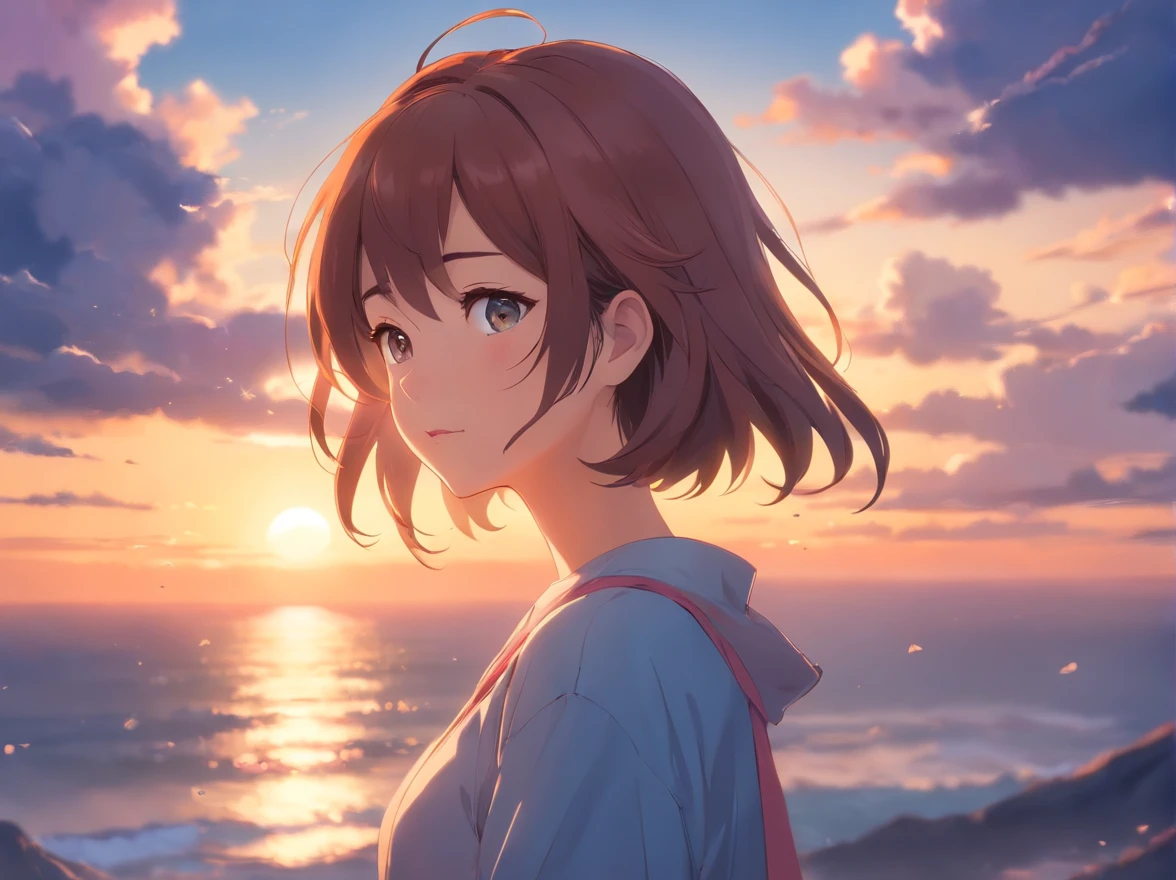 (best quality,realistic,extremely exquisite,original photo,professional lighting,illuminated face,depth of field,shallow focus,girls for love,1 girl,(pure love face_v1:0.33),(ulzzang-6500:0.33),majestic sky,girls,large breasts,(Chinese style)