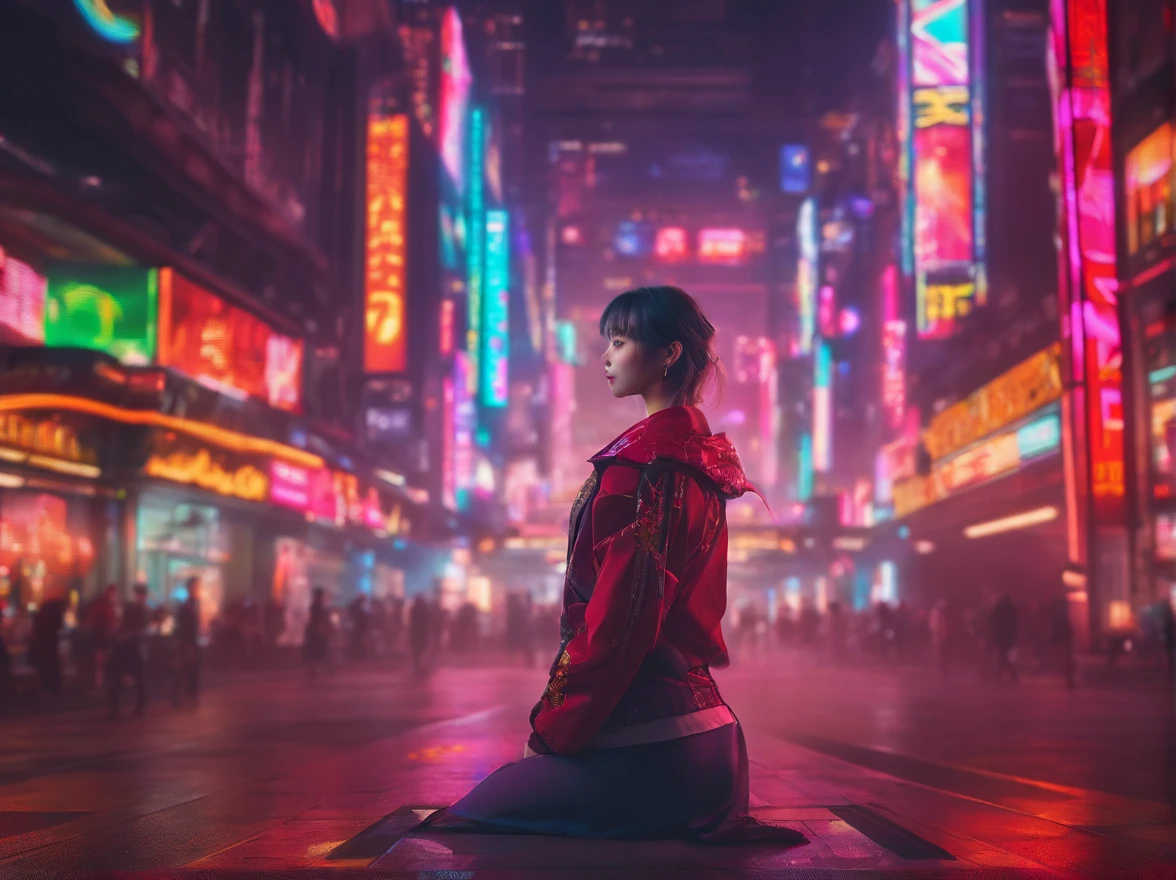 (best quality,realistic,extremely exquisite,original photo,professional lighting,illuminated face,depth of field,shallow focus,girls for love,1 girl,(pure love face_v1:0.33),(ulzzang-6500:0.33),majestic sky,girls,large breasts,(Chinese style)