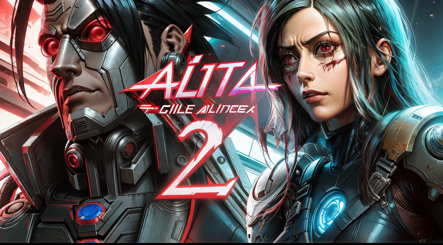 alita movie, villain, robot man, cyberpunk style