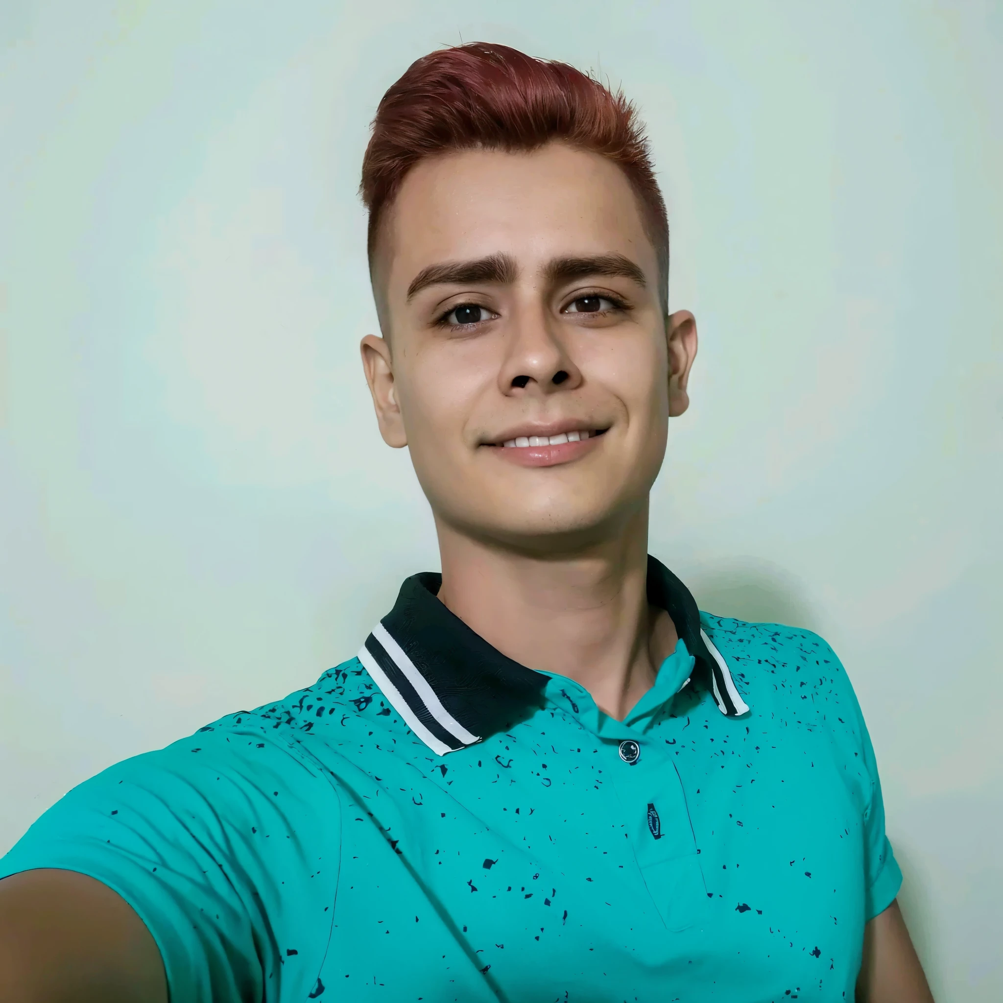 hay un hombre con pelo rojo y una camisa verde, Caio Santos, by Nándor Katona, Mateo 9 5, David Rios Ferreira, por Felipe Seade, Carmelo Blandino, icaro carvalho, andres rios, imagen frontal, por Samuel Silva, Daniel Mirador, con el pelo rojo, foto realista
