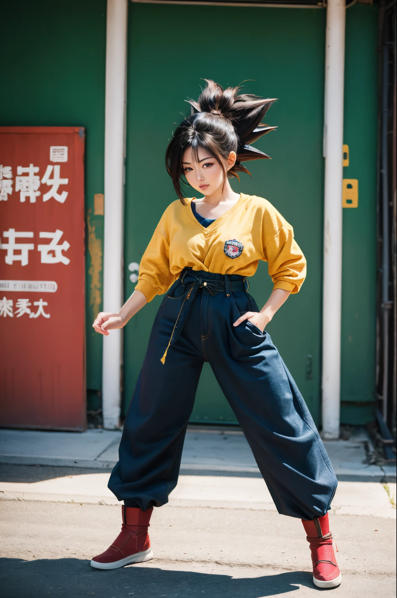 Dragon ball style, saiyan, woman, monkey tail