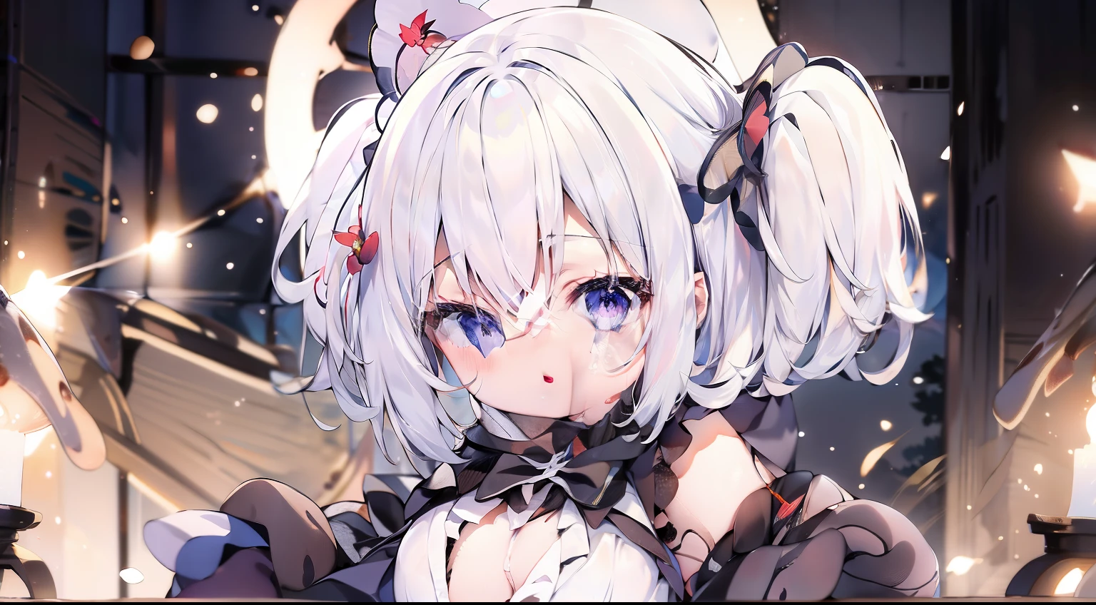 Blonde purple-eyed anime girl sitting in the cemetery, Anime cute art style, Curvy little , splash ink art anime loliaka Genshin impact, translucent liquid from《Azure route》videogame, change, cute anime catgirl, from girls, loli in s, Zero art, Starting from the night of the ark, shadow poetry style, azur lane style
