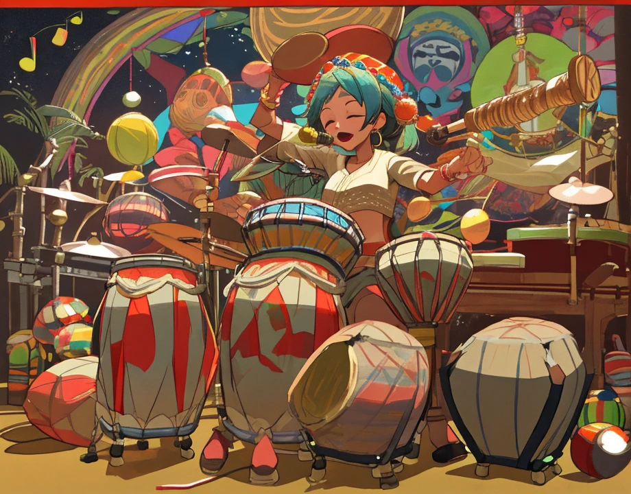 percussion performance、Djembe、congas、bongo