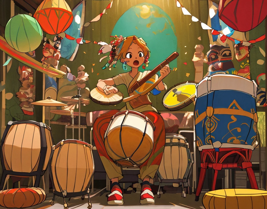 percussion performance、Djembe、congas、bongo