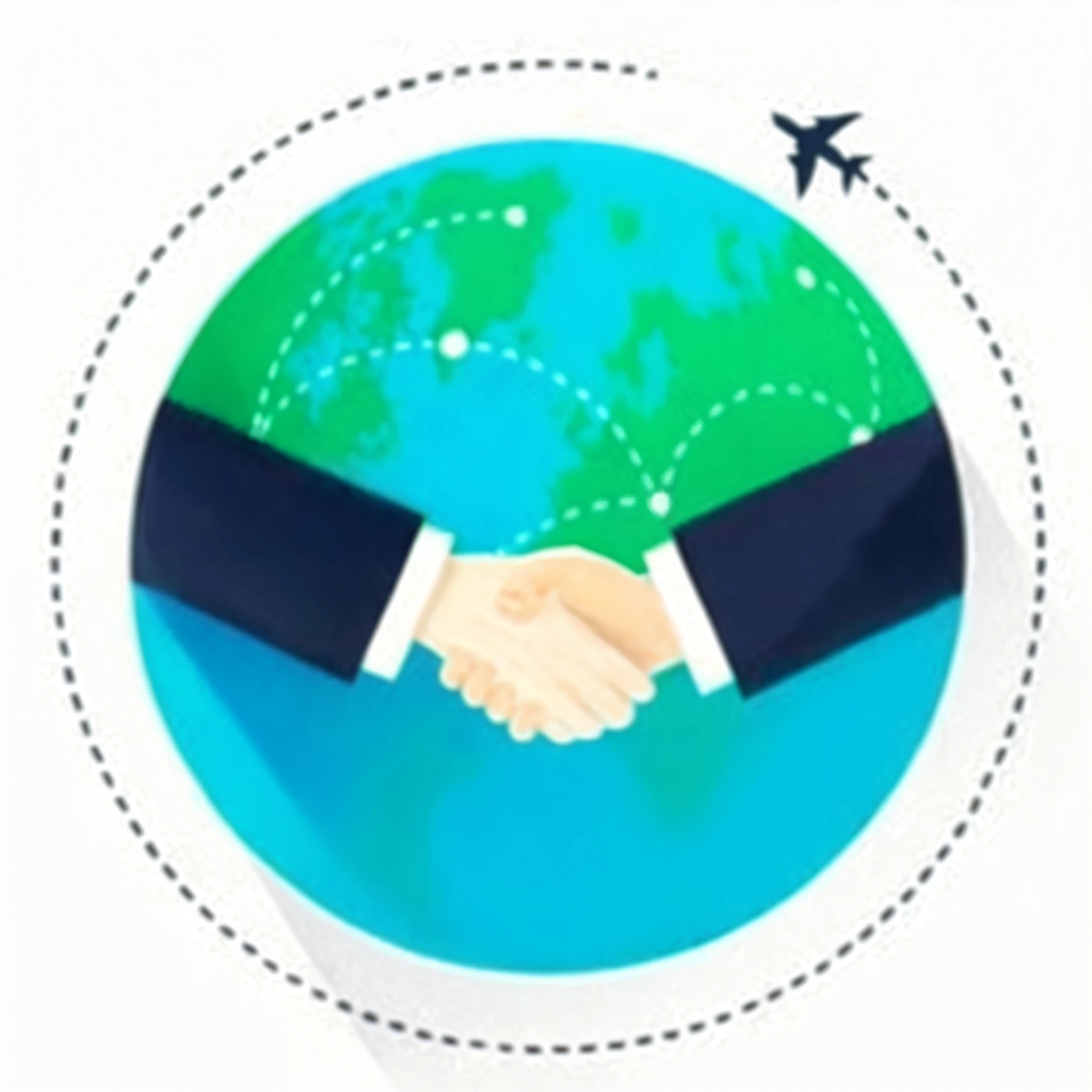 a photo of a person shaking hands with a globe in the background, imagem do avatar, flat illustration, avatar para o site, por Romain brook, por Will Ellis, shaking hands, easy go, imagem de perfil, foto do portlet, Postagem no Reddit, foto de perfil, imagem profissional, Upload de alta qualidade, Directed by: Jesse Richards, sem antecedentes, Em todo o mundo, Directed by: Matt Cavotta