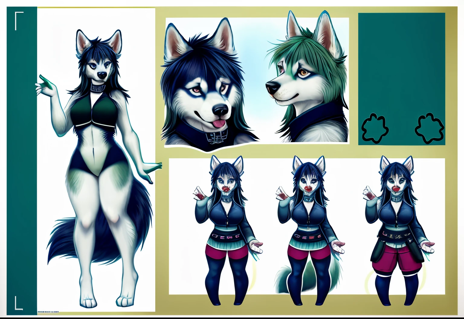 (Highest Quality, 4k, masterpiece, Amazing Details:1.1), portrait of anthro ((husky)), husky ears, ((long fluffy husky tail)), blue body, white body, blue eyes, ((olive green hair)), (((long hair))), short bangs, swooping bangs, ((((emo haircut)))), ((blue husky paws)), thin, female, standing, tongue out, blep, clothing, indoors, window, inside, living room, cool lights, back lit, (((solo))), looking at viewer, daytime, cinematic lighting, ((detailed fur texture)), (highly detailed, realistic proportions, high detailed, 4k hdr), hyper realistic, ((photorealistic)), ((full body)), Shallow Depth of Field, E671, lens 50mm f/2.0,