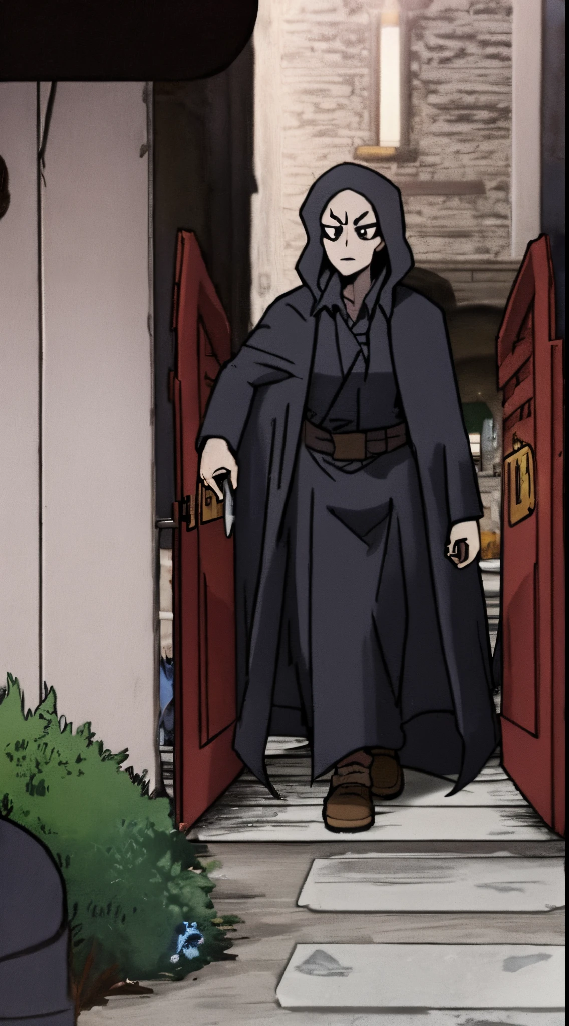 Grim reaper at the gate of heaven