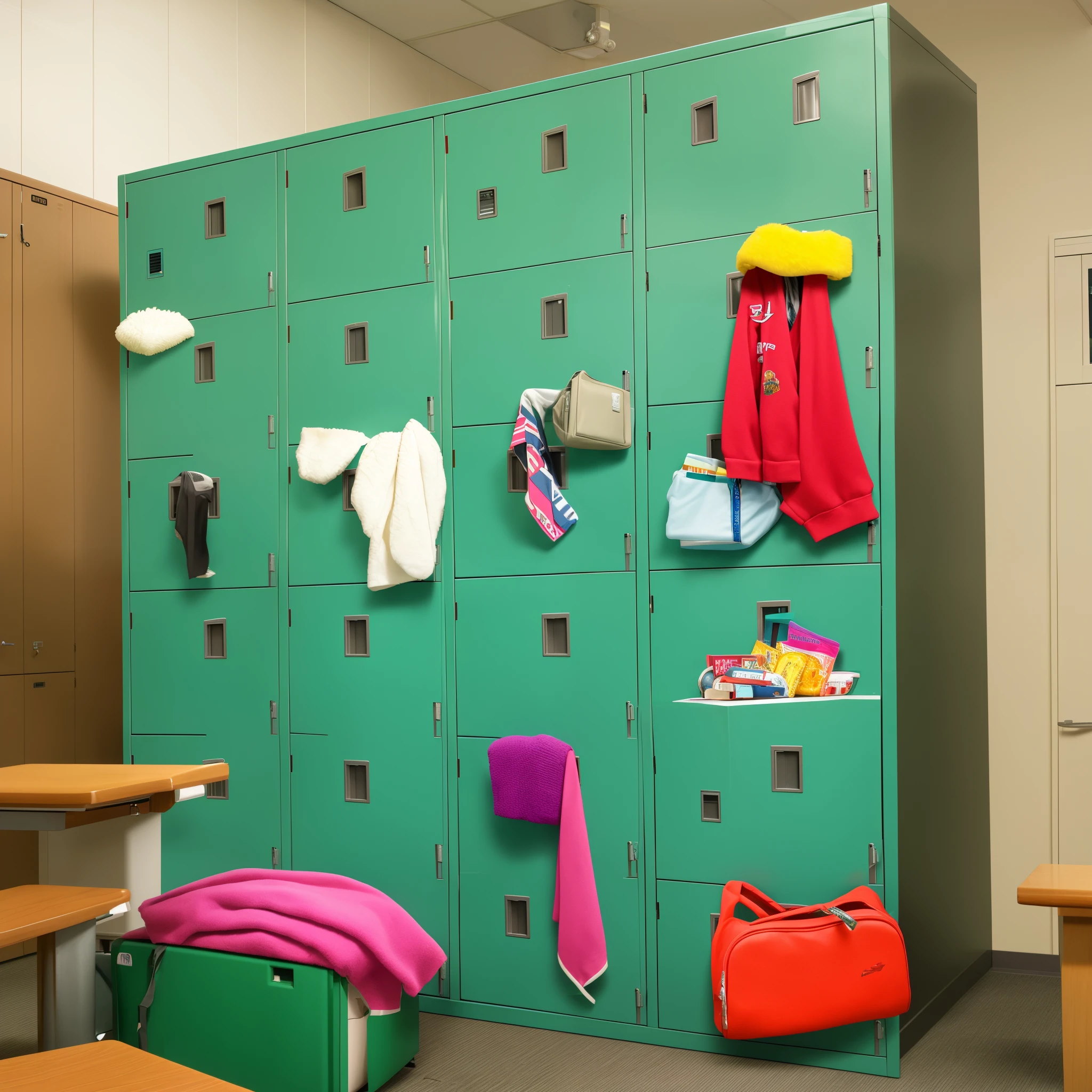 early 2000s collage locker room locker