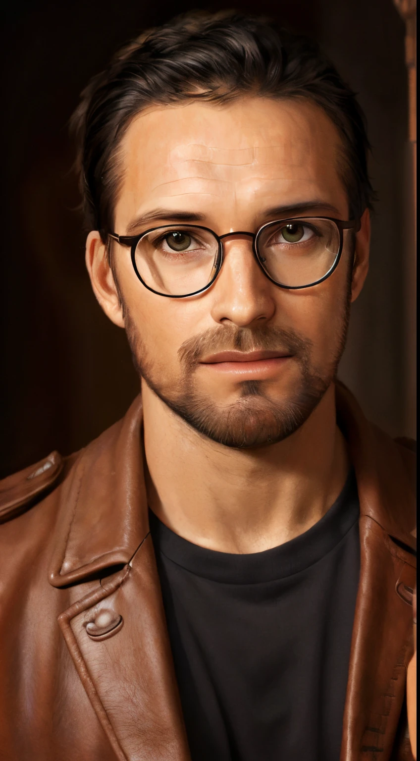 Idian man with glasses and googles,brown skin, man with glasses, high quality portrait, professional profile picture, google, google design, professional portrait, profile portrait, with glasses, promotional portrait, professional picture, by Adam Marczyński, official product photo, professional profile photo, with glasses and goatee