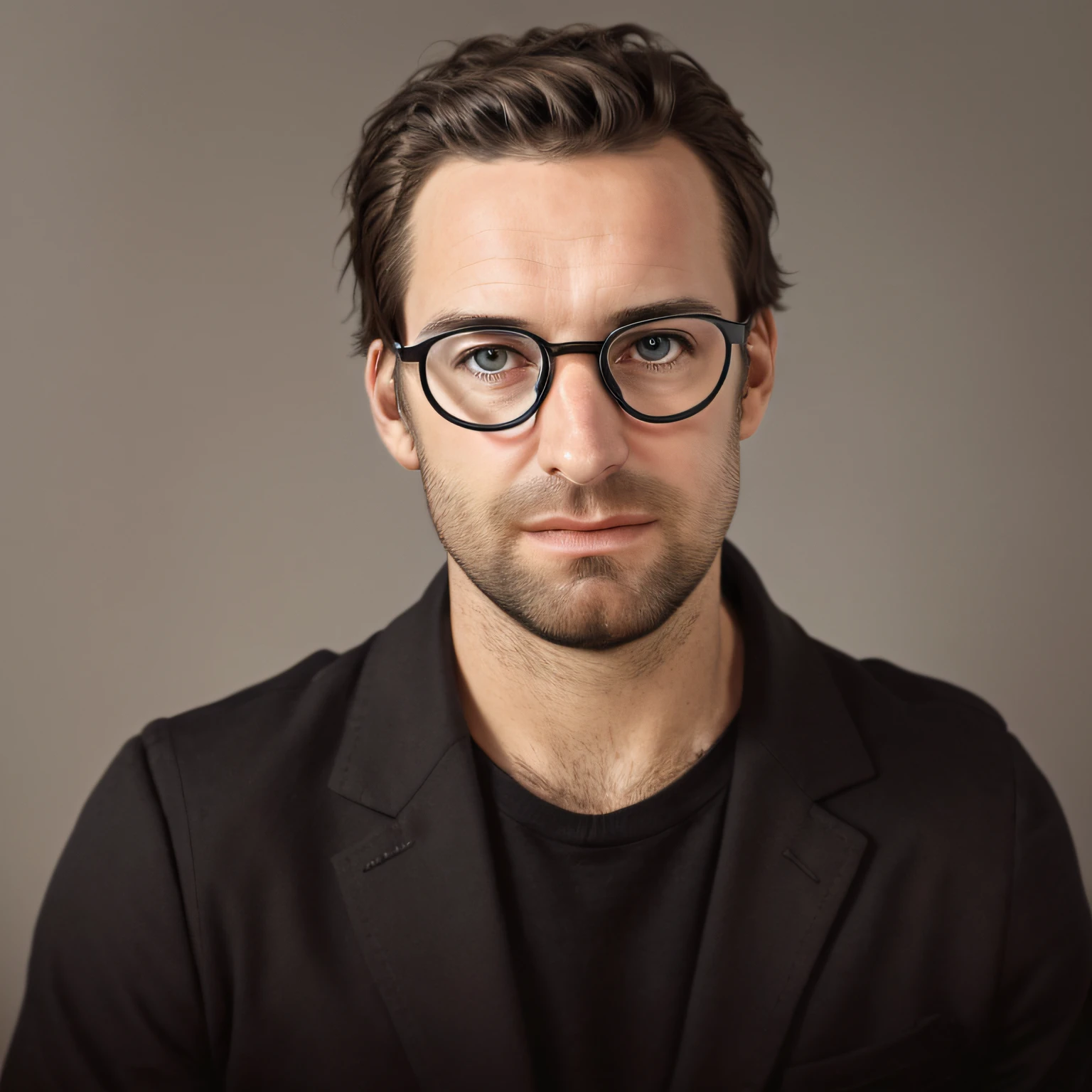 arafed man with glasses and googles, man with glasses, high quality portrait, professional profile picture, google, google design, professional portrait, profile portrait, with glasses, promotional portrait, professional picture, by Adam Marczyński, official product photo, professional profile photo, with glasses and goatee