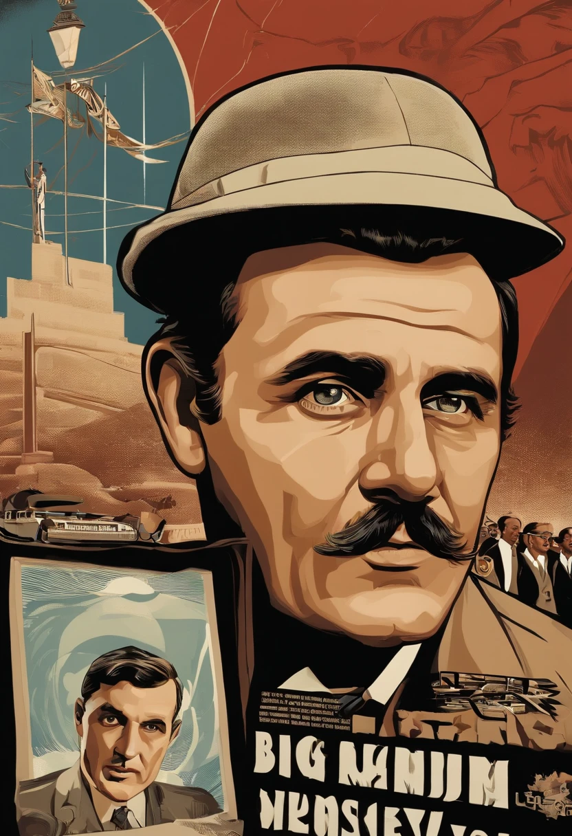 A photo of a vintage telescreen with the words 'Big Brother is watching you' displayed prominently,1984 novel,He is often just depicted in television broadcasts and on Propaganda Posters in a Soviet Artstyle.
Big Brother is depicted as an imposing and authoritative figure, whose image is constantly displayed on posters and telescreens throughout Oceania. The Party's propaganda presents him as a larger-than-life leader, evoking a sense of power and control. His face is described as having a stern and watchful expression, which adds to the atmosphere of surveillance and scrutiny.
The iconic image associated with Big Brother features a man with a heavy mustache and a commanding gaze. His eyes are often described as piercing and seem to follow the citizens wherever they go. The Party's slogan, "Big Brother is watching you," reinforces the idea that his gaze is all-seeing and omnipresent.
It's important to note that the physical appearance of Big Brother is intentionally left somewhat ambiguous in the novel. This ambiguity serves to emphasize the symbolic nature of Big Brother as a representation of the Party and its ideology.
Propaganda Posters: The propaganda posters in Oceania feature a stylized image of Big Brother's face. The posters are often large and striking, designed to catch the attention of passersby. Big Brother's face is usually depicted in black and white, with sharp, defined features. His eyes, in particular, are portrayed as intense and penetrating. They seem to follow the viewer, creating a sense of constant surveillance. The stern expression on Big Brother's face communicates his authority and power. The posters often carry slogans or messages that promote loyalty to the Party or warn against thoughtcrime, reinforcing the idea that Big Brother is watching and that any disobedience will be detected and punished.
Telescreens: Telescreens are ubiquitous in Oceania and serve as a tool of constant surveillance and propaganda. These two-way communication devices transmit both audio and video, allowing the Party to monitor the actions and conversations of the citizens. Big Brother's face appears on telescreens at regular intervals, interrupting normal programming. The screen fills with an image of Big Brother, and his eyes seem to bore into the viewer. This interruption serves as a reminder that the citizens are constantly being watched and reinforces the Party's control over their lives. The telescreens also broadcast Party propaganda and speeches, with Big Brother's face often accompanying these messages, further cementing his role as the figurehead of the Party's ideology.
In both the propaganda posters and on telescreens, Big Brother's face is portrayed as a symbol of authority, surveillance, and control. The intense gaze and stern expression are meant to create a sense of unease and remind the citizens of the constant monitoring and manipulation they are subjected to. These visual representations of Big Brother serve as a constant reminder of the Party's power and the consequences of deviating from its doctrines.
His face resembles this of Oswald Mosely but with a bigger mustache.