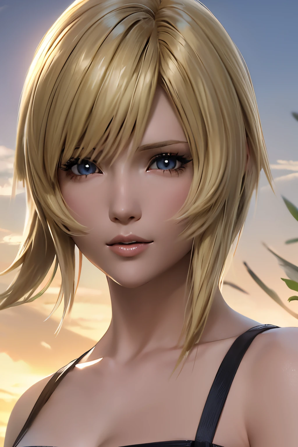 (master part:1.2), (best quality:1.2), olhos perfeitos, rosto perfeito, perfect lighting, 1girl, mature female in a field, medium blonde hair, roupas detalhadas, fundo exterior detalhado, maquiagem, sombra, bushy eyelashes, fantasia, Looking at the Viewer, primavera