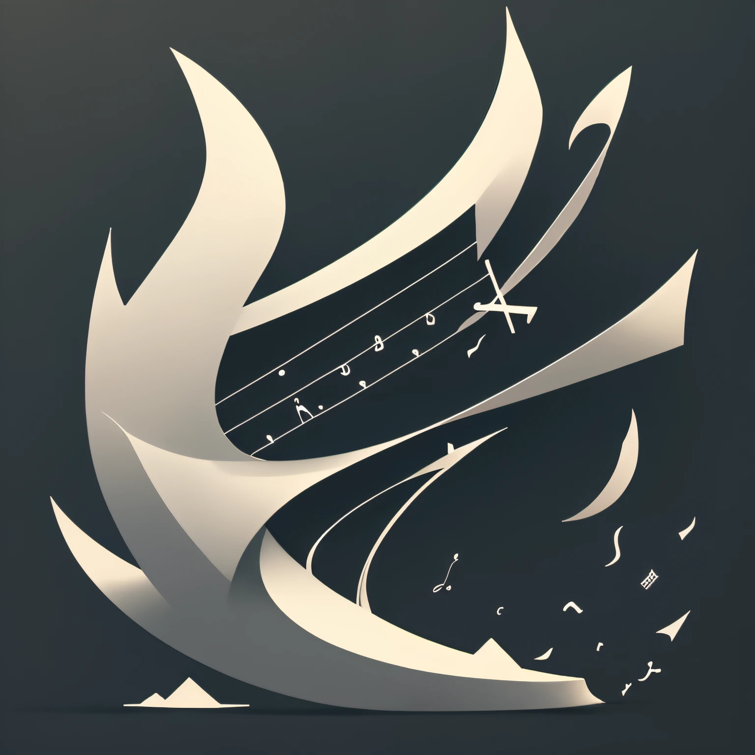 super simple symbol that makes you think of the name "Riuolo" and confident, for a music artist named Raine Castillo, NO music notes