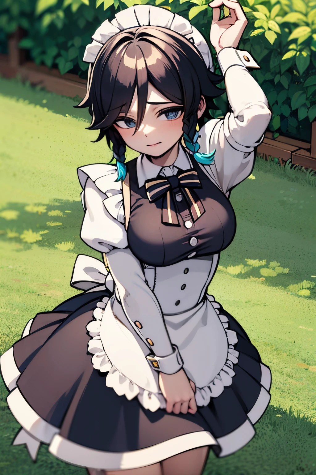 (((maid clothes)))), (((Big)))), Drunken eyes,