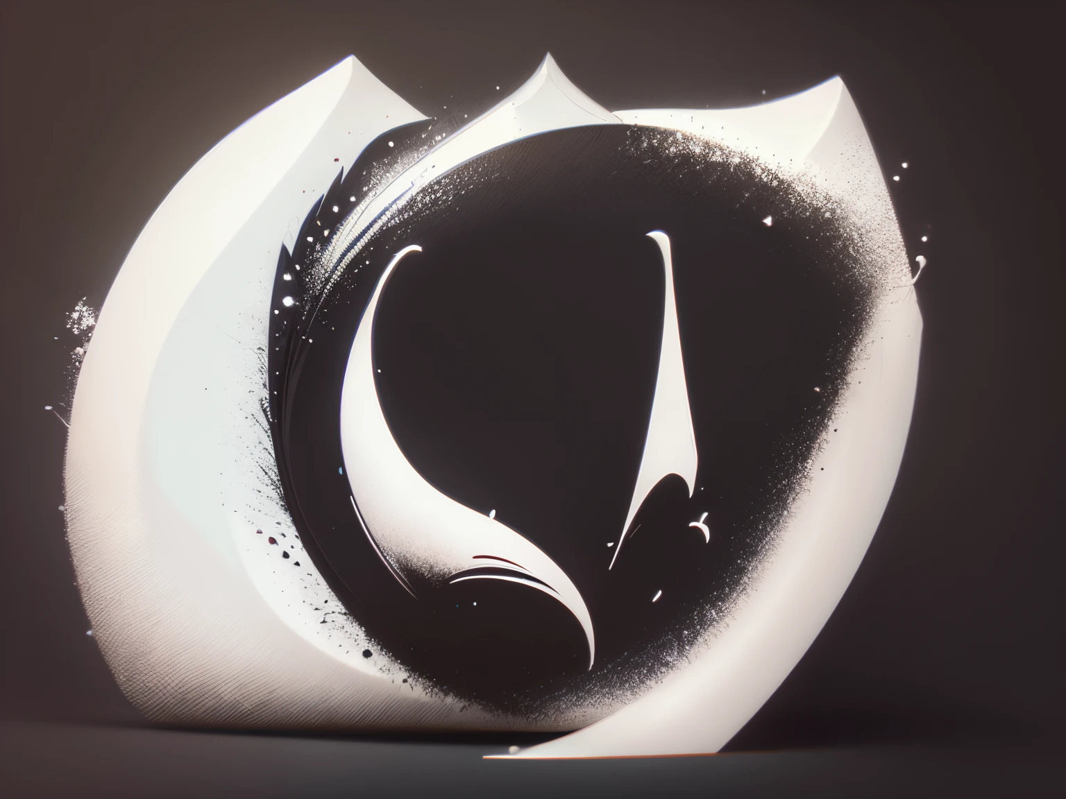 make a simple logo, fundo preto, cores preto e branco