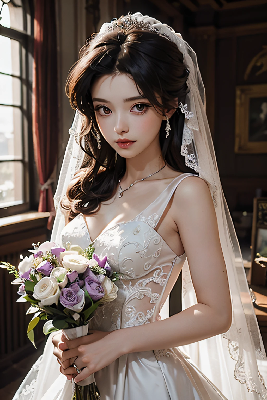 the sailor moon，in wedding dresses，offcial art