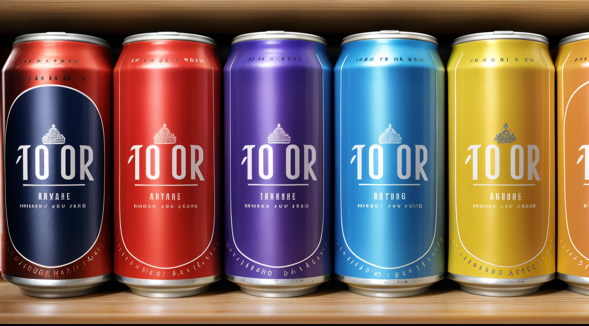Canned beer packaging has gradation