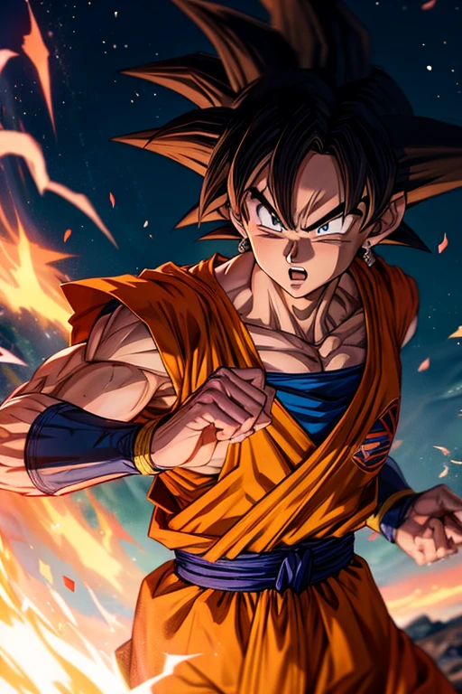 goku super saiyajin 4,8k ,superealista,versao anime,ki