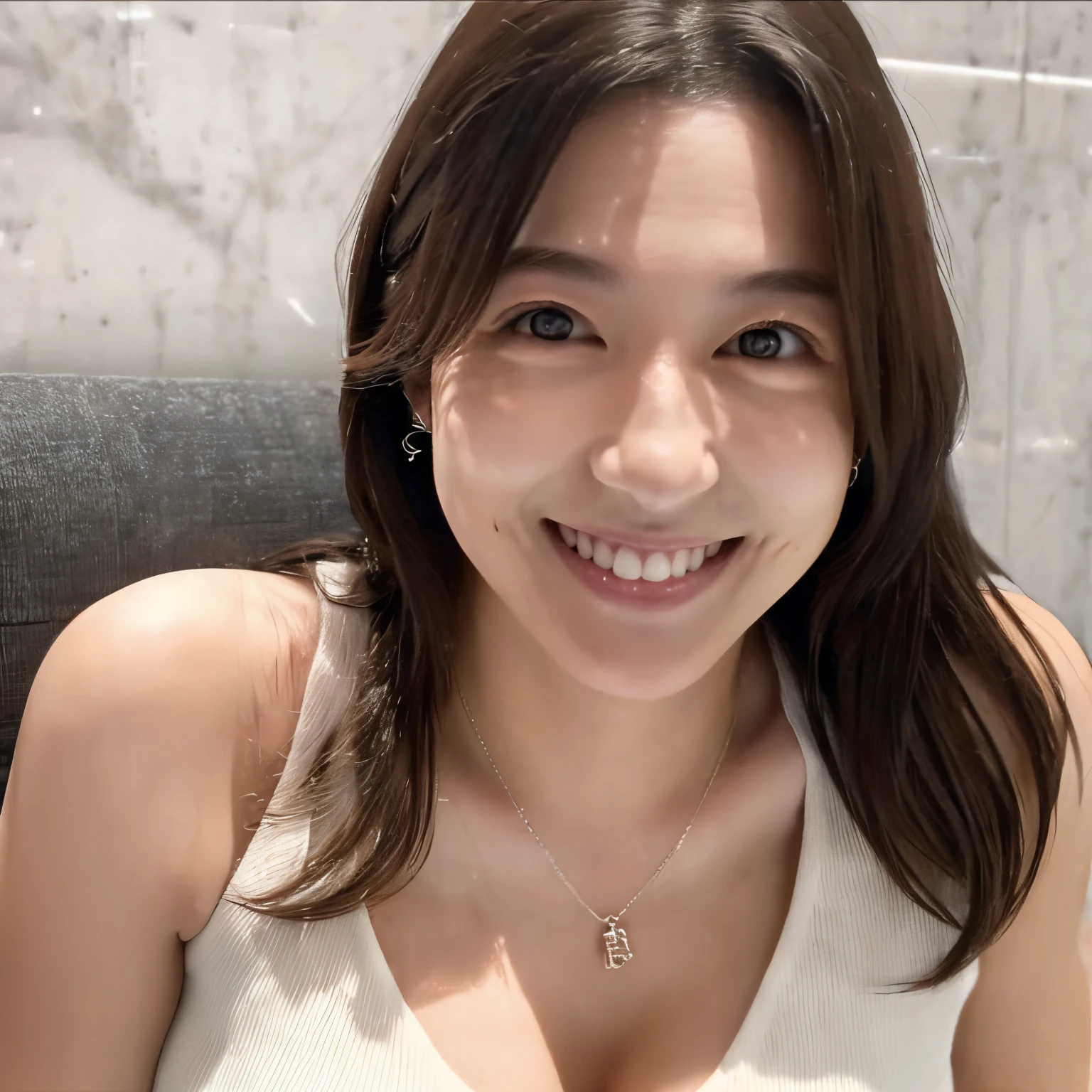 (8K, Best Quality, Masterpiece: 1.2), (Realistic, Photorealistic: 1.37), Super Detail, 2 Girls, Cute, (Smile: 1.1), , Beautiful Eyes, (Long Hair), Tank Top, Cleavage, Upper Body