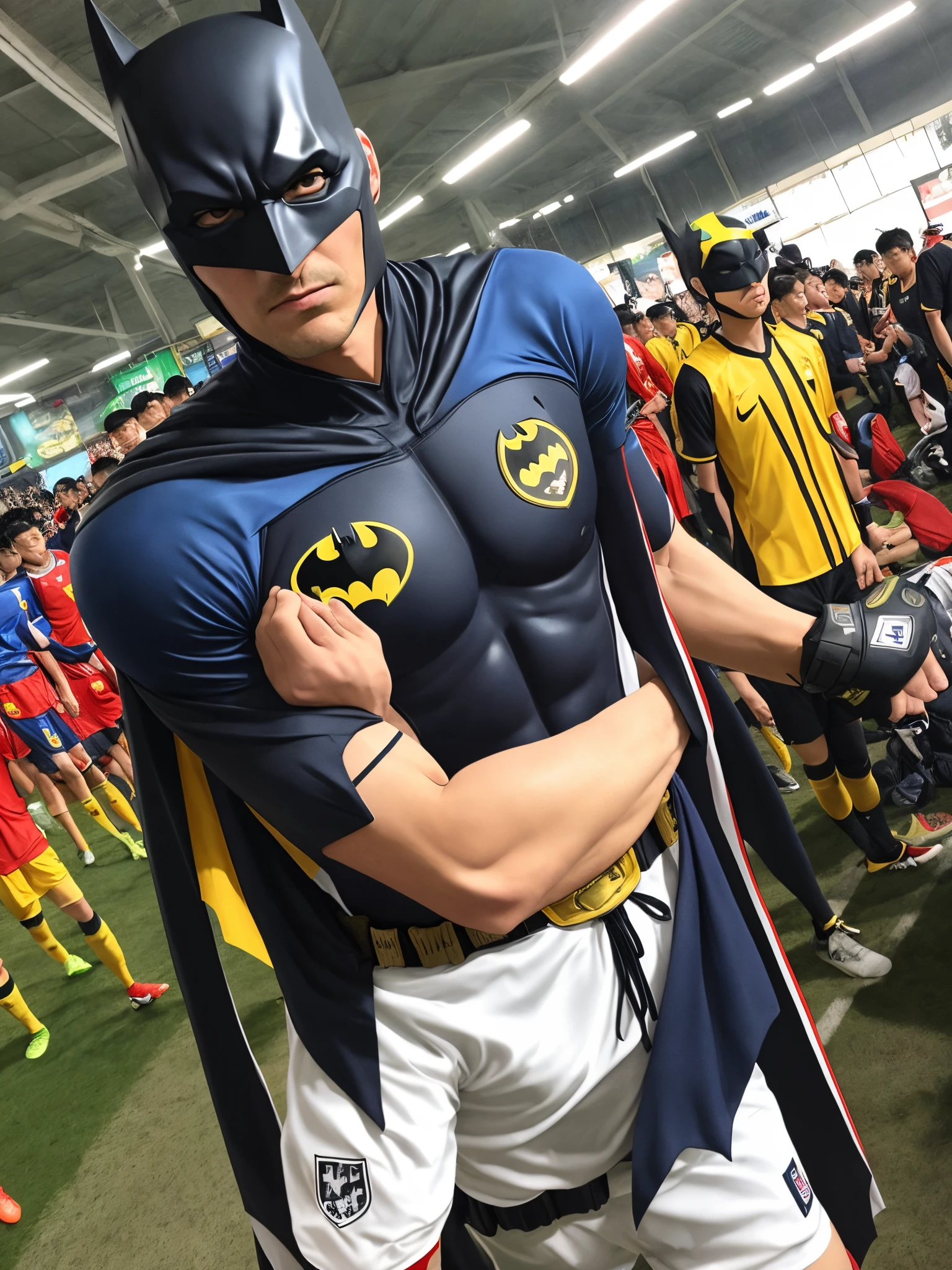 batman wears vietnam football jersey
