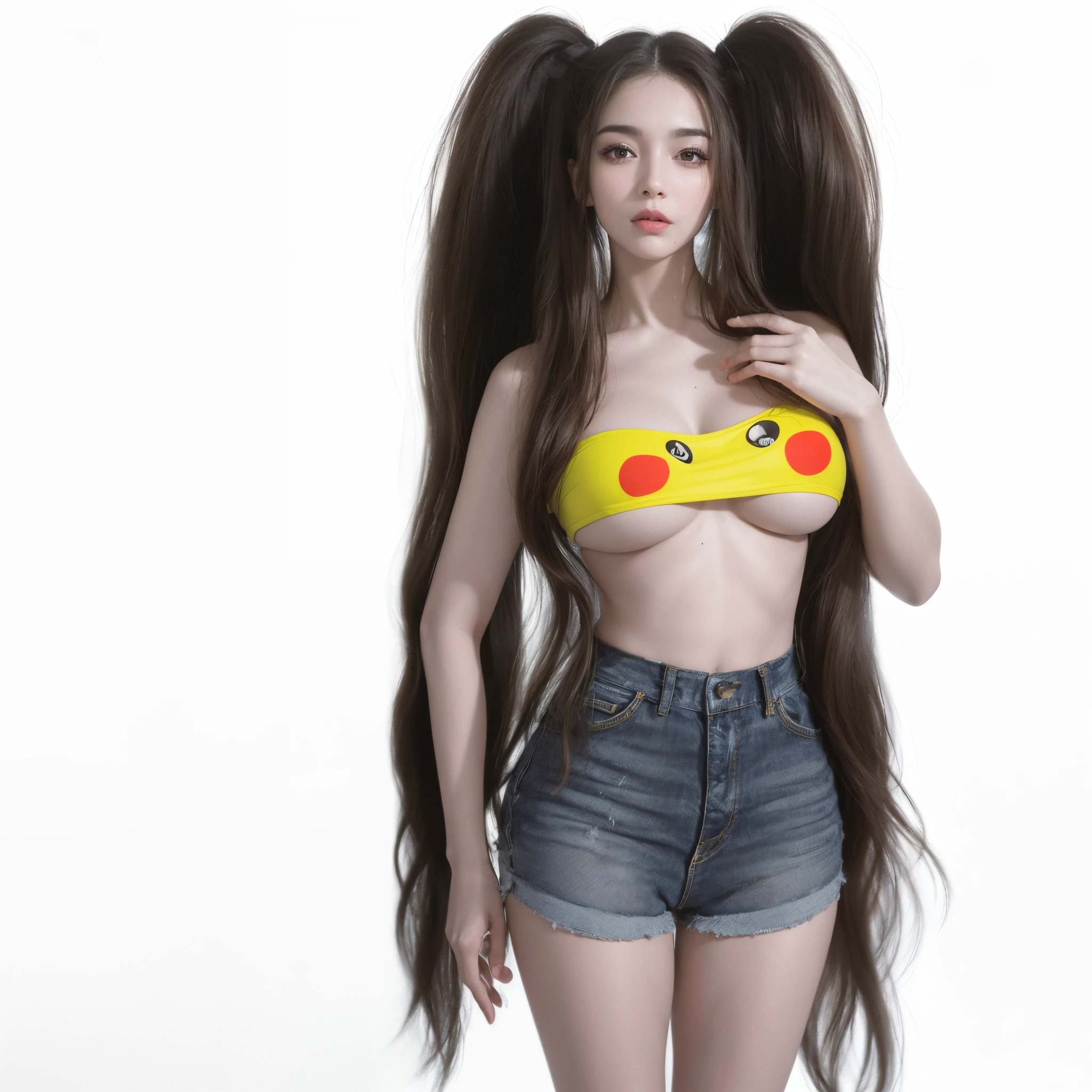 Full face portrait photo of a 25-year-old European girl, RAW, beautiful woman, semi-open strawberry lips, dimples, wistful look, (extra long wavy brown hair), ((detailed face)), ((detailed facial features)), (finely detailed skin), pale skin, (deep neckline detailed high-tech cyberpunk dress), cyberpunk megacity environment, (cool colors), damp, damp, reflections, (masterpiece) (perfect proportion)(realistic photo)(best quality) (detailed) shot on a Canon EOS R5, 50mm lens, F/2.8, HDR, (8k) (wallpaper) (cinematic lighting) (dramatic lighting) (sharp focus) (intricate), RAW photo, RAW photo, gigachad photo, posing for camera, black jeans, back arms, 8k uhd, dslr, high quality, grain film, Fujifilm XT3