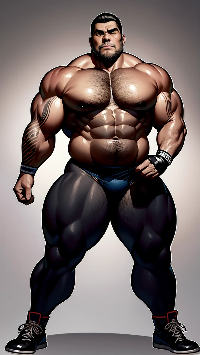 the only person,male people,Muscle wrestler,Muscular,Stout wrestler,Asian people,jpn,Uncles,60-year-old middle-aged man,Short hair details,Short hair details,Wrestling boots,Full body like,Panorama characters,WWE ring,WWE American professional wrestling,spotlight lights,cellshading,visions,pantiess,fatness,age 55,,Middle age,tattoo is,Fingerless gloves,Wheat-colored skin,oilly skin,Dark skin,Show off your chest muscles,Sumo wrestler,body builder,Wide sideburns,Pronounced abs,ssmile,beard is gray,White hair,(Full body like:3),Hands are very thin,delicated face