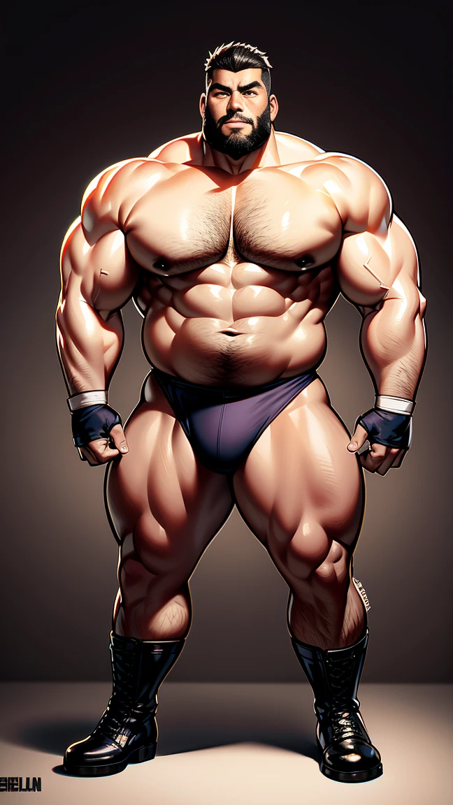the only person,male people,Muscle wrestler,musculous,Stout wrestler,Asian people,jpn,Uncles,60-year-old middle-aged man,Short hair details,Short hair details,Wrestling boots,Full body like,Panorama characters,WWE ring,WWE American professional wrestling,spotlight lights,cellshading,visions,pantiess,fatness,age 55,,Middle age,tattoo is,Fingerless gloves,Wheat-colored skin,oilly skin,Dark skin,Show off your chest muscles,Sumo wrestler,body builder,Wide sideburns,Pronounced abs,ssmile,beard is gray,White hair,(Full body like:3),Hands are very thin,delicated face