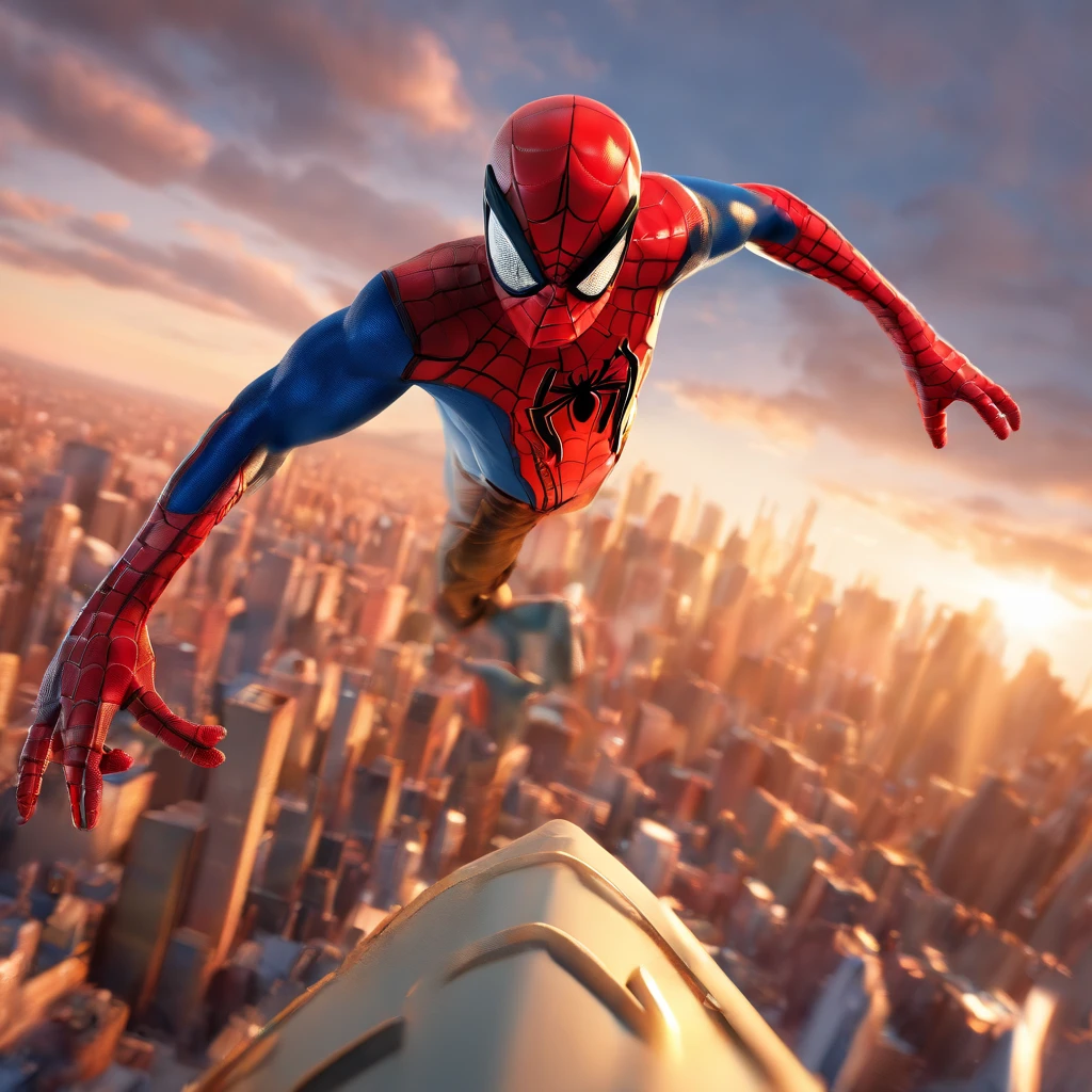 Spider-Man IP, eyes with brightness, super heroes,Black suit, clay, role model, A blind box toy, Delicate gloss,clean backdrop, Good gloss, a 3D render,Best quality at best