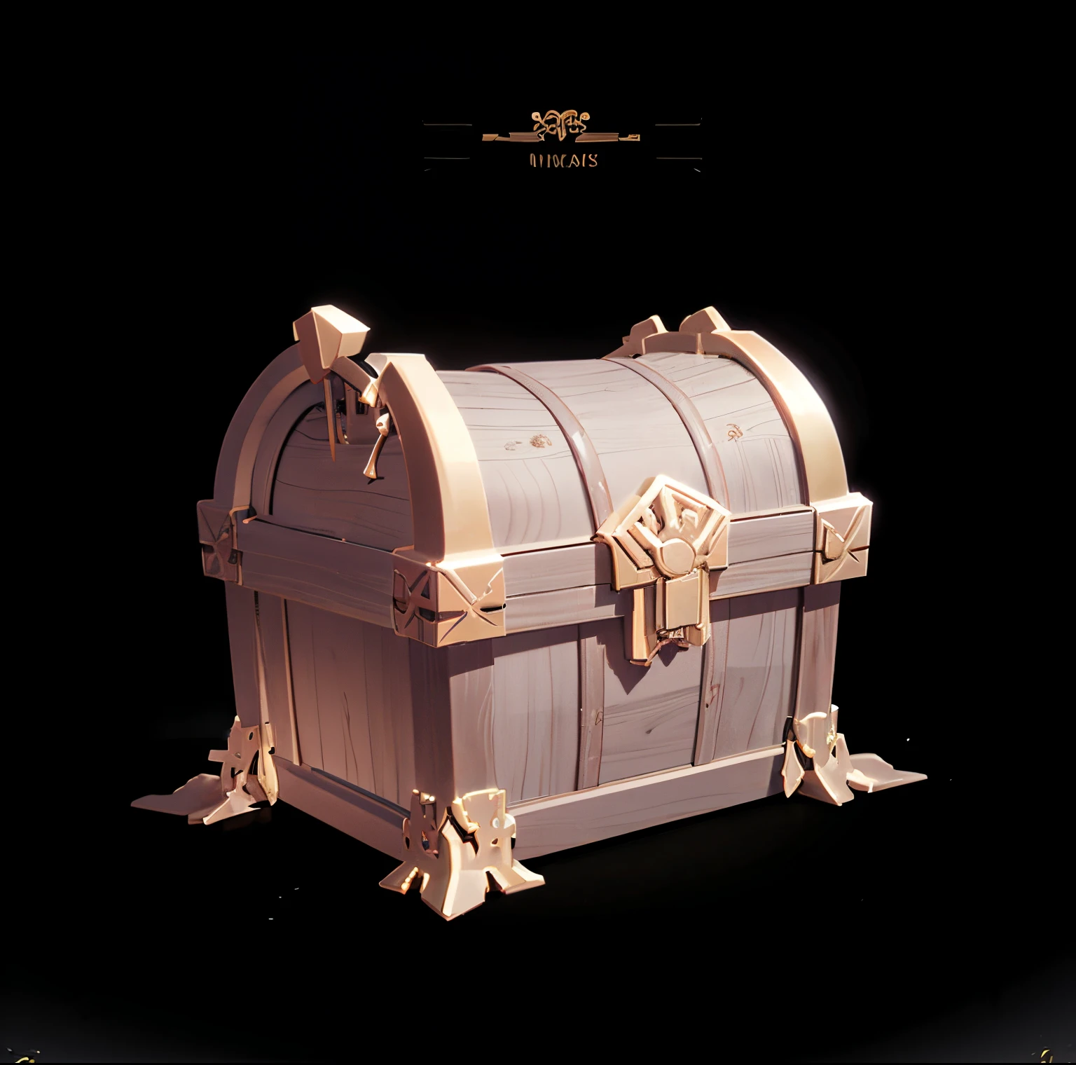 Treasure Chest, game icon, 3d, oc rendering, extreme details,the middle ancient times--niji 5 --s 750