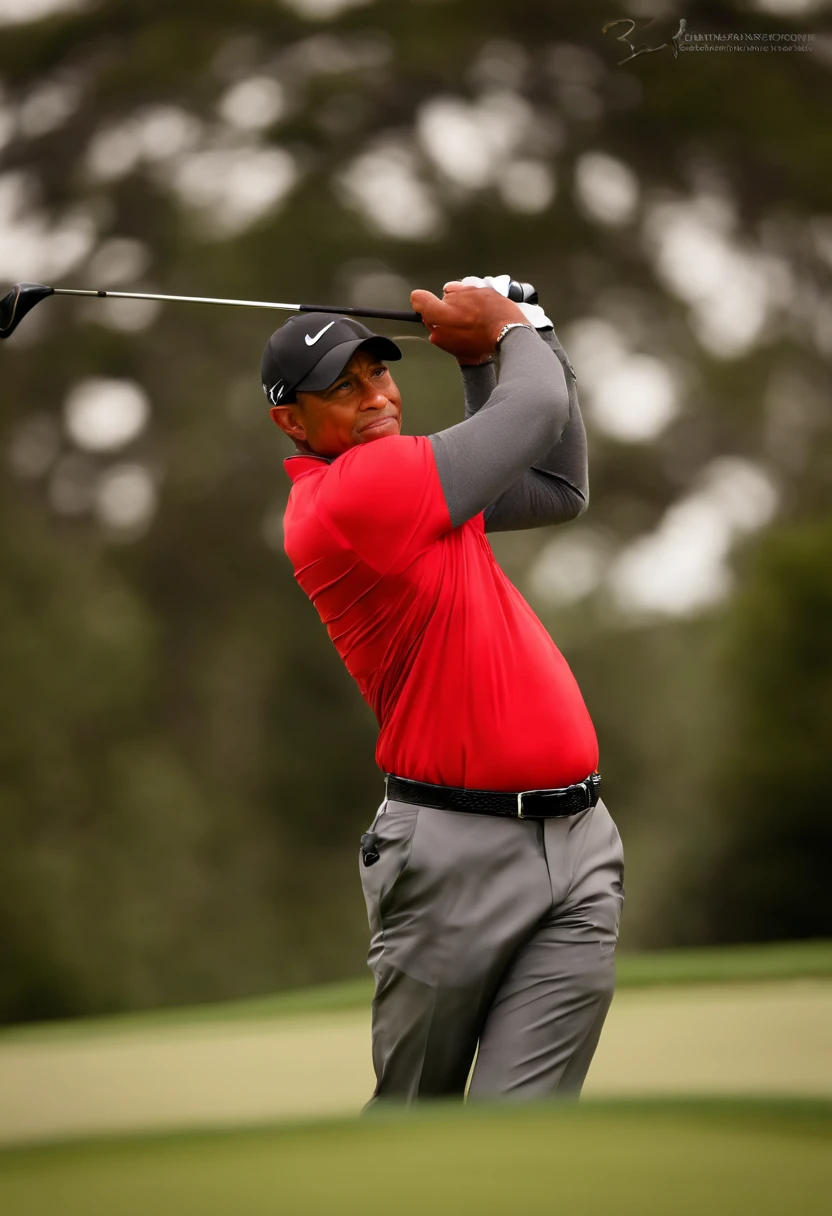 A photo of a private helicopter,original,Tiger Woods, the famous golfer, is known for his athletic build and his focused, intense demeanor on the golf course, often clad in his trademark red shirt and black cap during tournaments. His appearance, combining a sportsman’s poise with a celebrity’s polish, has made him an iconic figure in the world of golf.