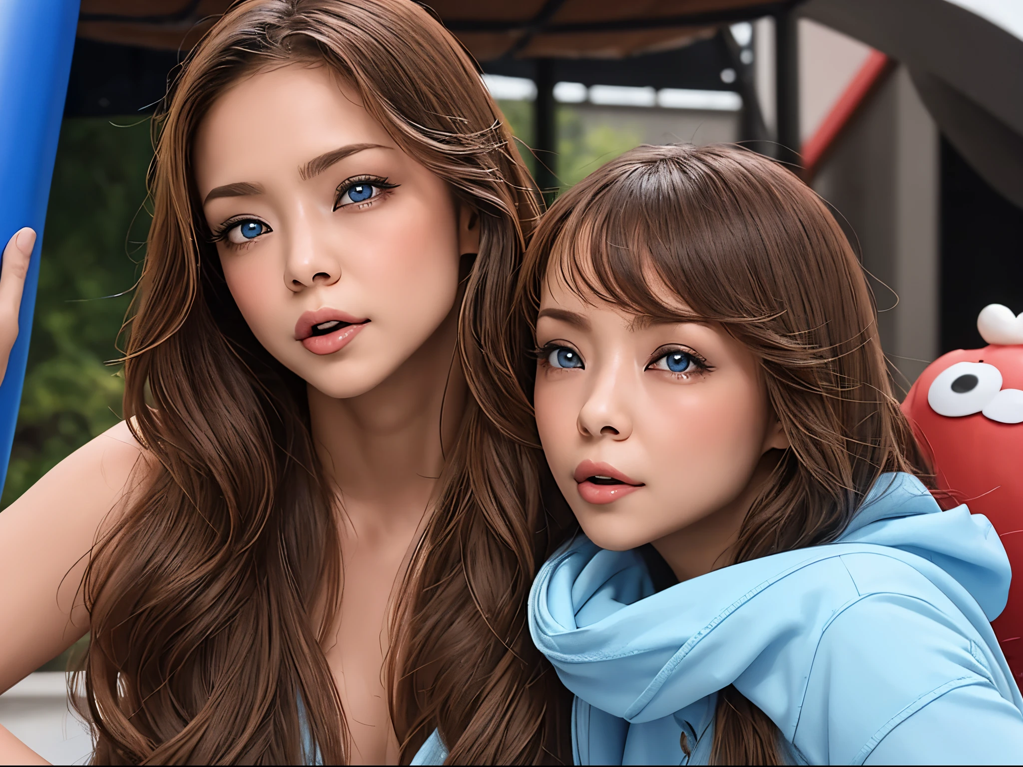 (​masterpiece)、realisitic、Cinematic light、15 year old girl rides a waterslide with a big stuffed crab、Splash、At Disneyland、ultra miniskirt、full bodyesbian、from below and side、beautidful eyes、silber hair、perfect anatomia、Very cute、(blue eyess)、bio luminescent、8 class large、8K分辨率、Human hand、elegent、approaching perfection、Dynamic、ighly detailed、character sheets、concept-art、Smooth and detailed hairstyle、 Fractal art、godrays、My eyes shed tears while holding back the pain.、Open your mouth and stick your tongue out、UFO、rainbows、barechested