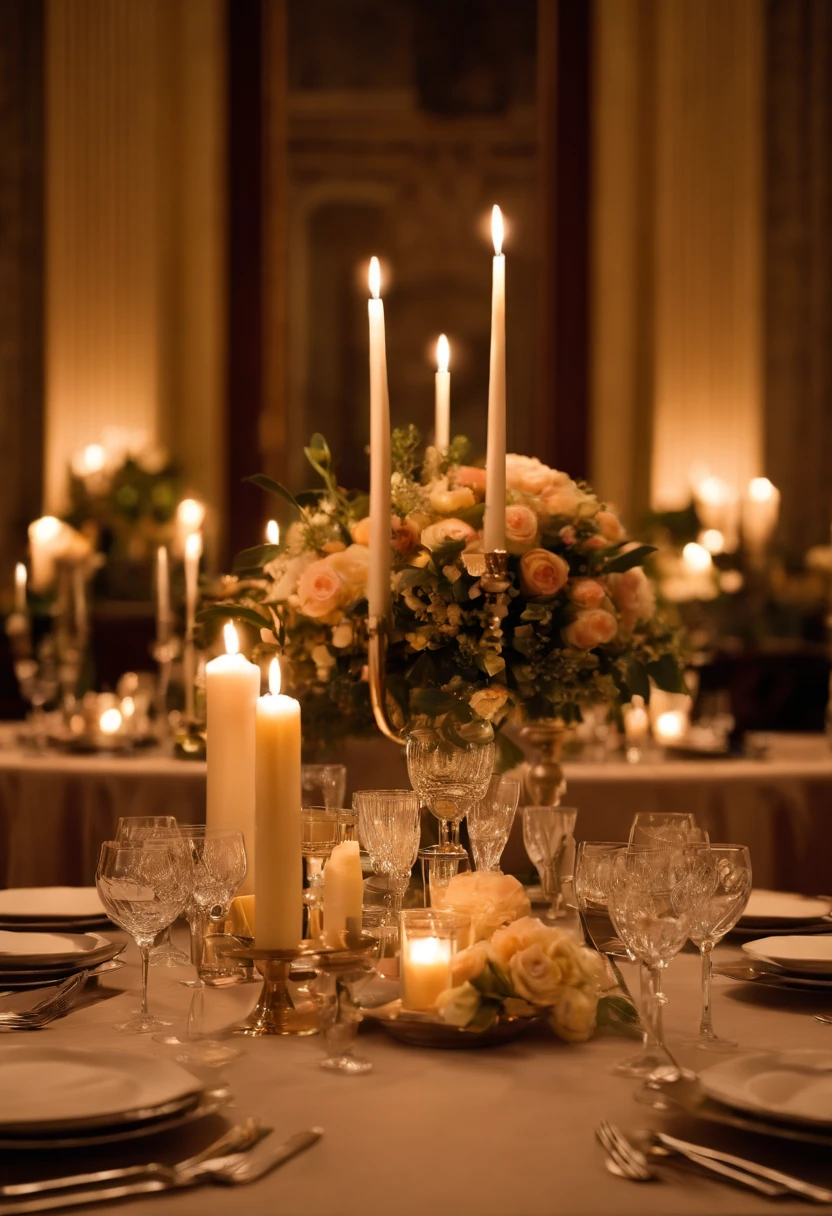 An artsy shot of a beautifully arranged floral centerpiece on a lavish dining table, with elegant place settings and candlelight in the background.,original,Melania Trump, known for her time as the First Lady of the United States, carries an air of refined elegance, a reflection of her past as a professional model. Her tall, slender figure and fashion-forward style choices often captured attention during public appearances. Her modeling background was evident in her poised and graceful demeanor, often seen in meticulously chosen designer outfits that highlighted her statuesque presence.