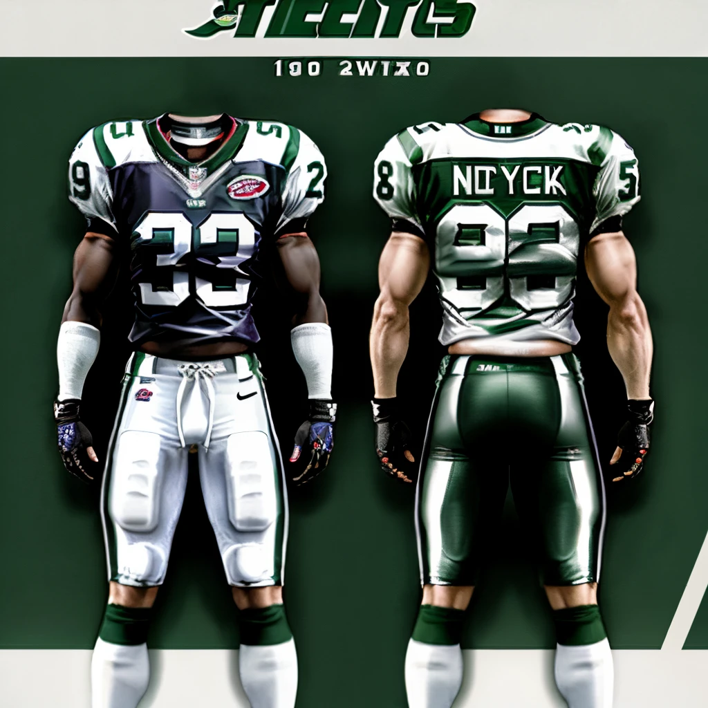 Show a design of a New York jets jersey design that was inspired by their 1980s jerseys but modernized