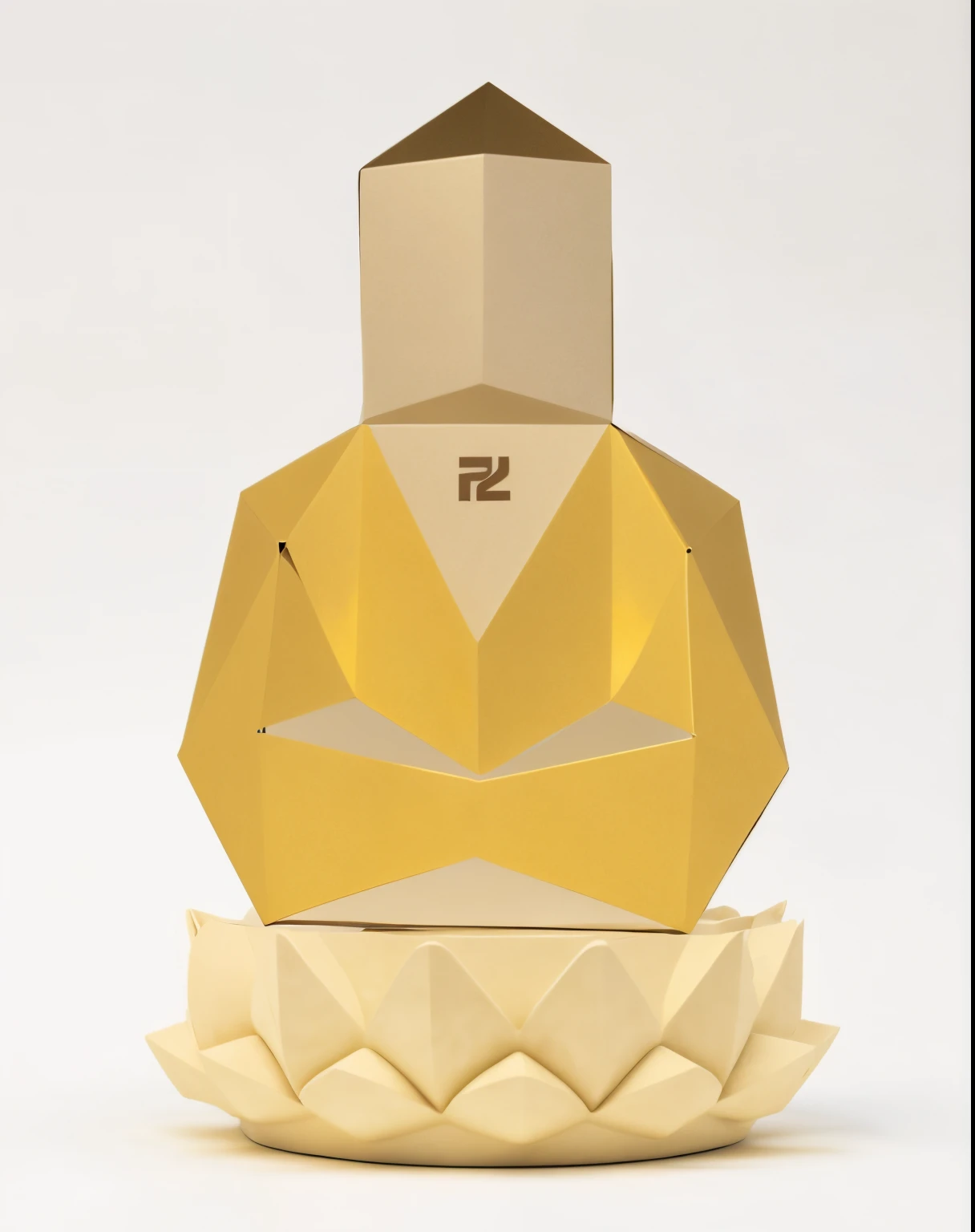 There is a Buddha sitting on a lotus, banya, 3d cutting process, Perspectives, minimalist wind, Fuji color, hyper HD, high detal, retinas, hyper HD, Blind box toy style, blind box toy style, chiaroscuro, cinematic lighting, pov, close-up, Fujicolor, Anatomically correct, UHD, high details, anatomically correct, retina, UHD