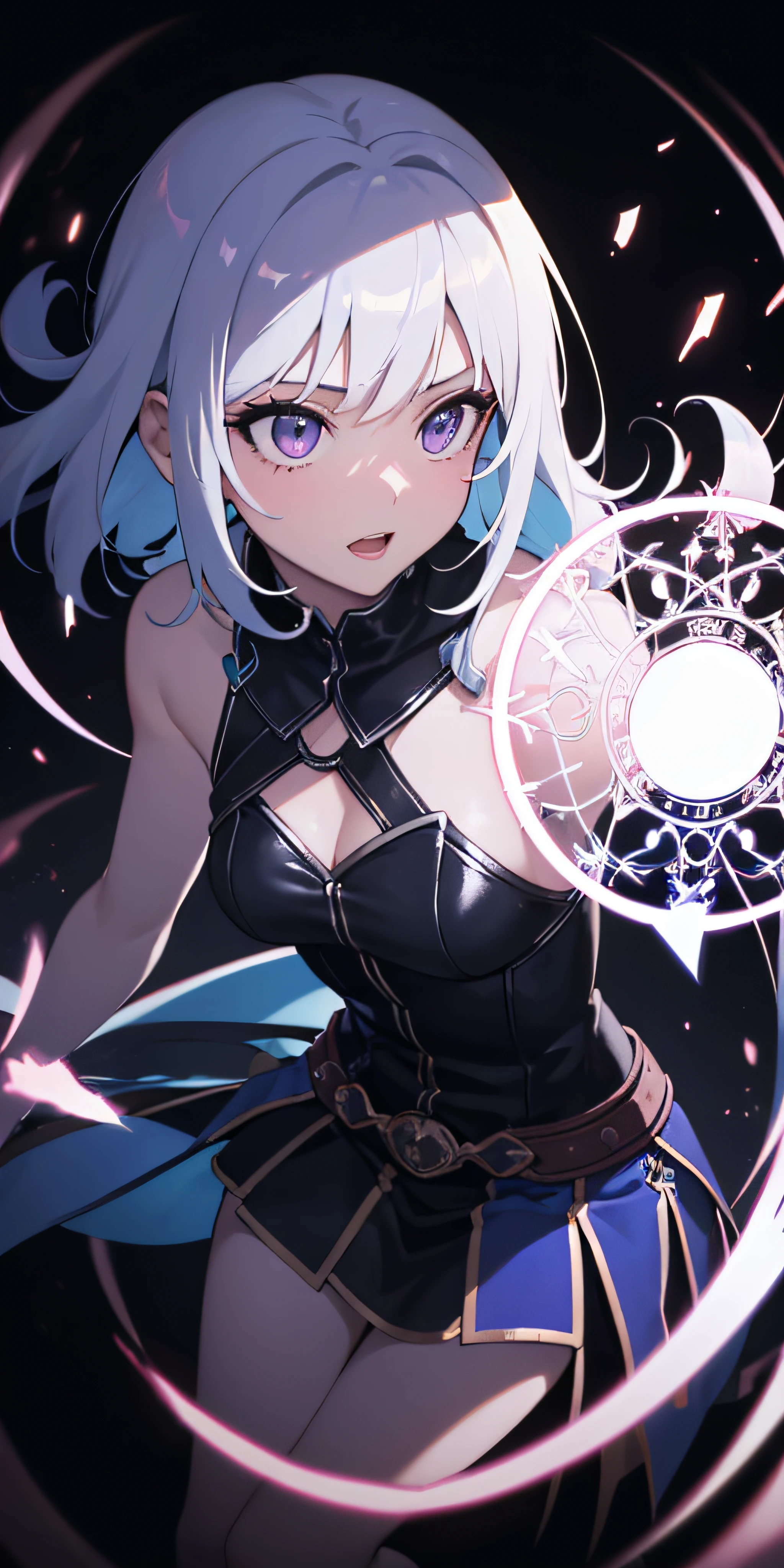 (Imagem conceitual do personagem:1.3), uma mulher madura com longos cabelos pretos e uma roupa branca, (em um lugar rochoso no deserto:1.2), (standing on an illuminated magic circle drawn on the floor:1.2, under the starry sky:1.3, sentado ao estilo indiano:0.0, Posando de ioga:0.0, com pernas abertas e joelho levantado:0.0, com pernas cruzadas:1.5, crack and open your arms:1.3, in Arabic ancient ruins:1.3), (Holding the bible:1.2), Arabic, (Post-apocalyptic:0.2), dos arknights, obras de arte no estilo de guweiz, corpoesbiano, detalhes finos. linha de frente das meninas, cute anime illustration, from linha de frente das meninas, por Yang J, splendid, 28 anos de idade, (milf:1.3), (Sozinho:1.5), (sfw:1.25), (flacidez do peito, seios de fuga, grande , cintura fina, grande ass:1.2), Criado sexy, (dark mahogany medium short hair, Updo, cabelo sobre um olho, asymmetrical hair, Cabelo Carly, low tied braids),(muslim, White scarves, faixas de cabelo, head today, Turban), (ultra high resolution, Foto RAW 8k, foto realista, contorno fino:1.3, foco claro), melhor qualidade, cinematic lighting, textile shading, fundo desfocado, Profundidade de campo, bokeh, (pupilas brilhantes, lindos olhos bem detalhados com destaque:1.3, rosto altamente detalhado), red lip, belas skins realistas:1.1, olhando para os espectadores:1.3, (dynamic angle:1.3, vista frontal:1.1, foco apertado:1.3, De baixo:1.2), (dynamic pose:1.5, Posando Sexy:1.2, inclinando-se para frente), ((abra sua boca:1.3)), (Sorriso Sedutor:1.2), Imagem centralizada, (vestindo jaqueta longa branca e roupas, vestindo vestes brancas:1.3, ((peito ??:1.37)), enfeites de platina, enrolando roupas brancas na cintura, botas longas de couro marrom escuro:1.3, translucent lace pantyhose), (((anatomia correta:1.5, anatomia perfeita:1.37))), ((ar livre:1.2, em uma noite:1.3)), grandes seios.
