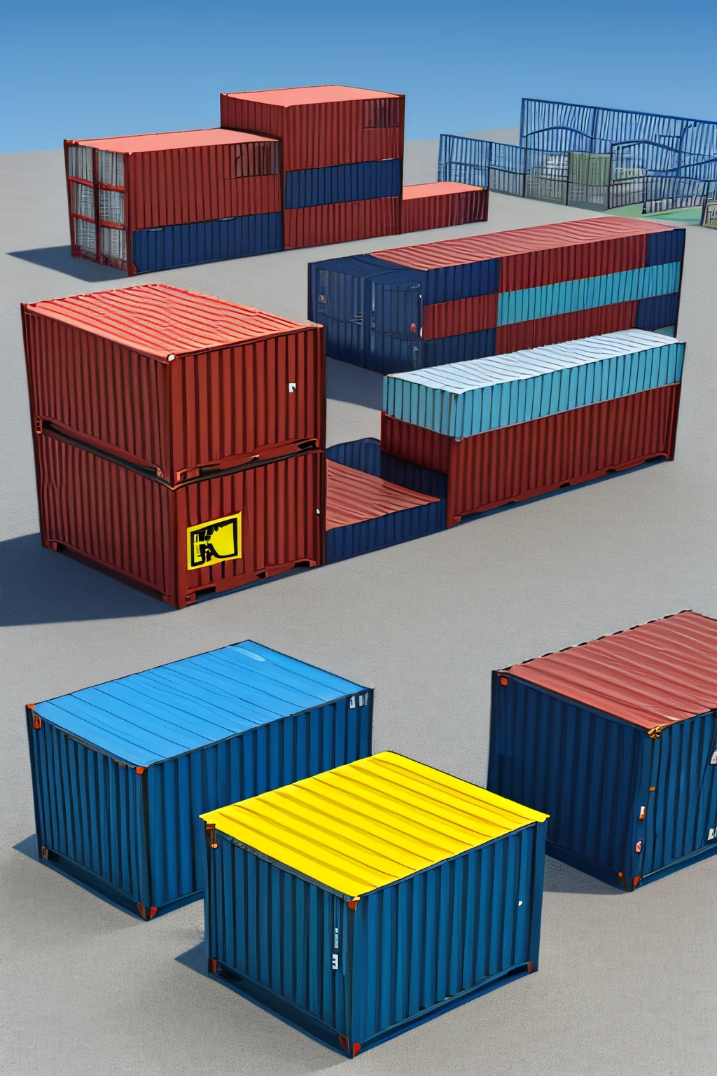 Multiple containers 3D