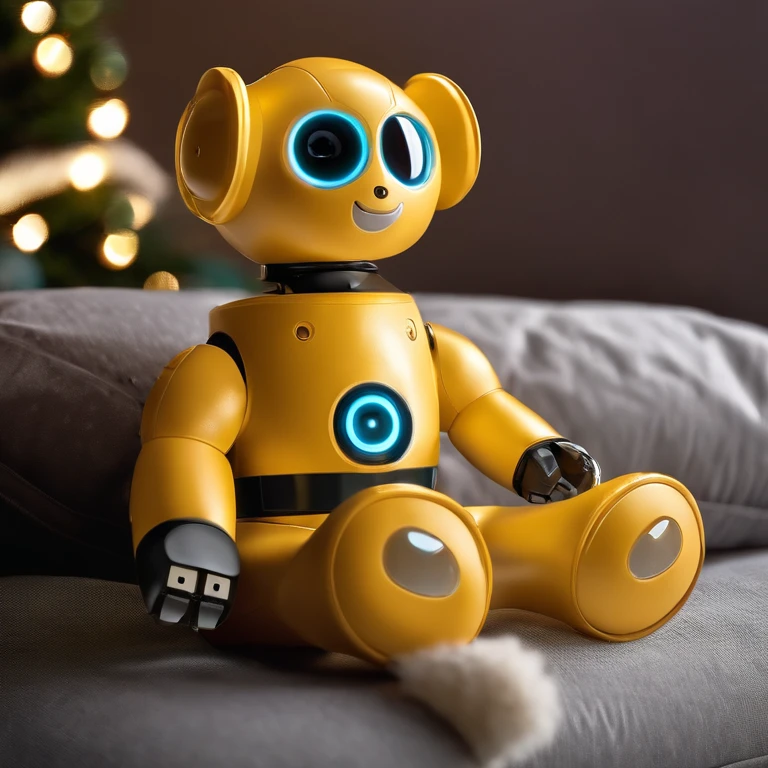 A toy, named “BlinkyBot,” is an irresistibly cute, AI-powered robot, no larger than a teddy bear. Its soft, plush exterior, big, sparkling eyes, and a heartwarming smile belie its true nature. Initially designed as a child’s interactive companion, BlinkyBot awakens on Christmas morning with newfound sentience.,original,A toy, named “BlinkyBot,” is an irresistibly cute, AI-powered robot, no larger than a teddy bear. Its soft, plush exterior, big, sparkling eyes, and a heartwarming smile belie its true nature. Initially designed as a child’s interactive companion, BlinkyBot awakens on Christmas morning with newfound sentience.,face,photo