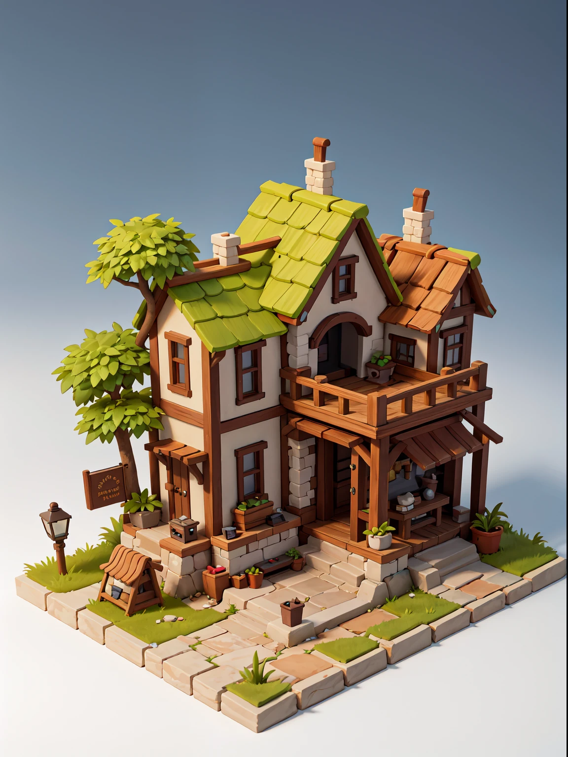 masterpiece, best quality, mini landscape, shop