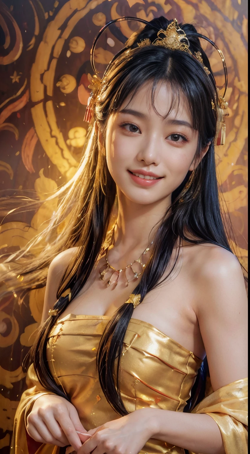(masterpiece, Highest quality, Highest quality, Official Art, beautiful and aesthetic:1.2), (One girl), Very detailed,colorful,Most detailed, Official Art, unity 8k wallpaper, Super detailed, beautiful and aesthetic, beautiful, masterpiece, Highest quality, (zenTangle, Mandala, Tangle, enTangle) ,Holy Light,Gold foil,Gold leaf art,Sparkly Painting, Perfect NwsjMajic、A crystal ball with a heart reflected in it、fortune teller、 information