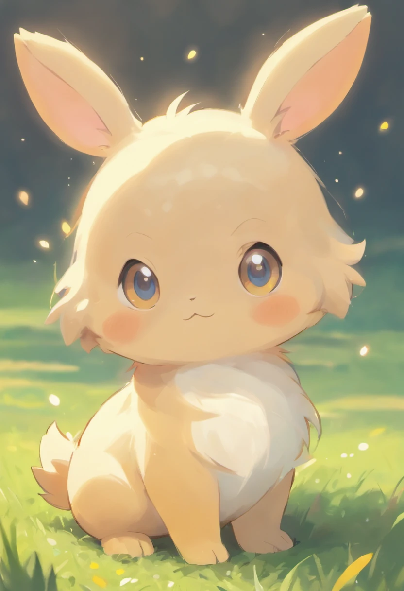 Little bunny animals，adolable，Animal children illustration，glowing effect，dingdall effect，depth of fields，to emphasize，Real light，ray traycing，oc rendered，hyper realisitc，Best quality，8K，Works of masters，ultradetailed，Correct anatomy，Eyes in focus