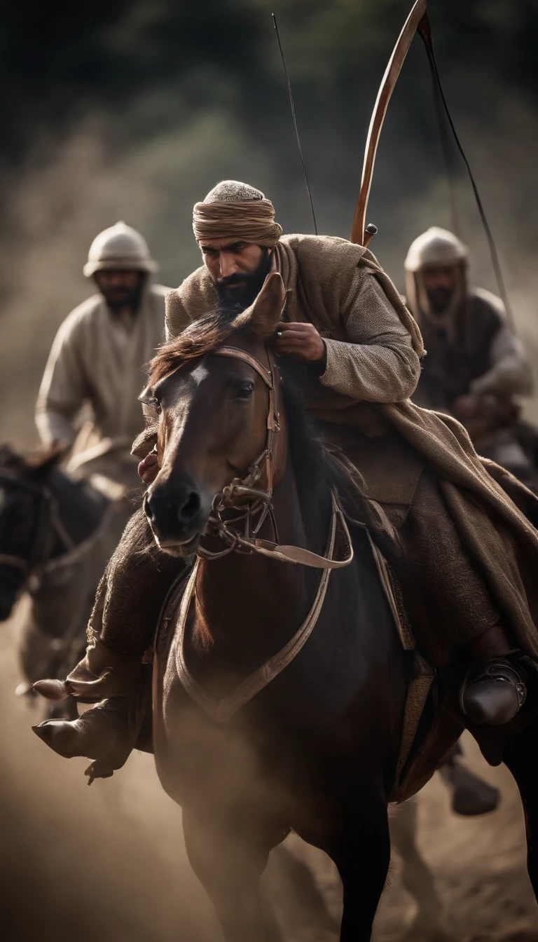 islamic forces、cavalry with a bow、