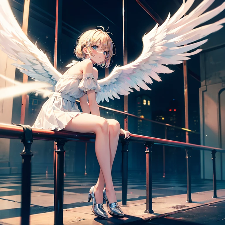 angel sitting on reinforcing bars