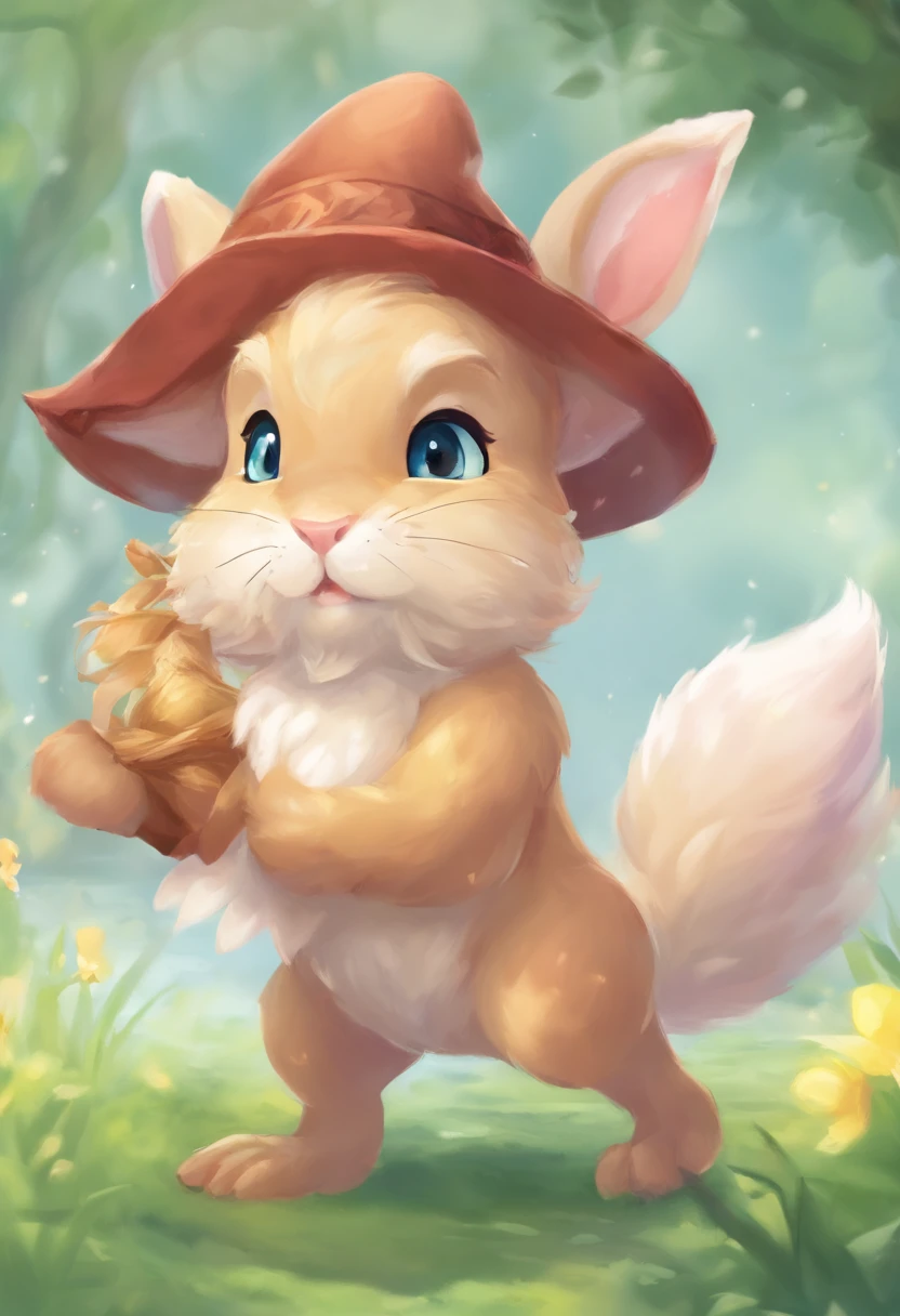 Little bunny animals,adolable,Animal children illustration,glowing effect,depth of fields,to emphasize,Real light,ray traycing,oc rendered,hyper realisitc,Best quality,8K,Works of masters,ultradetailed,Correct anatomy,Eyes in focus