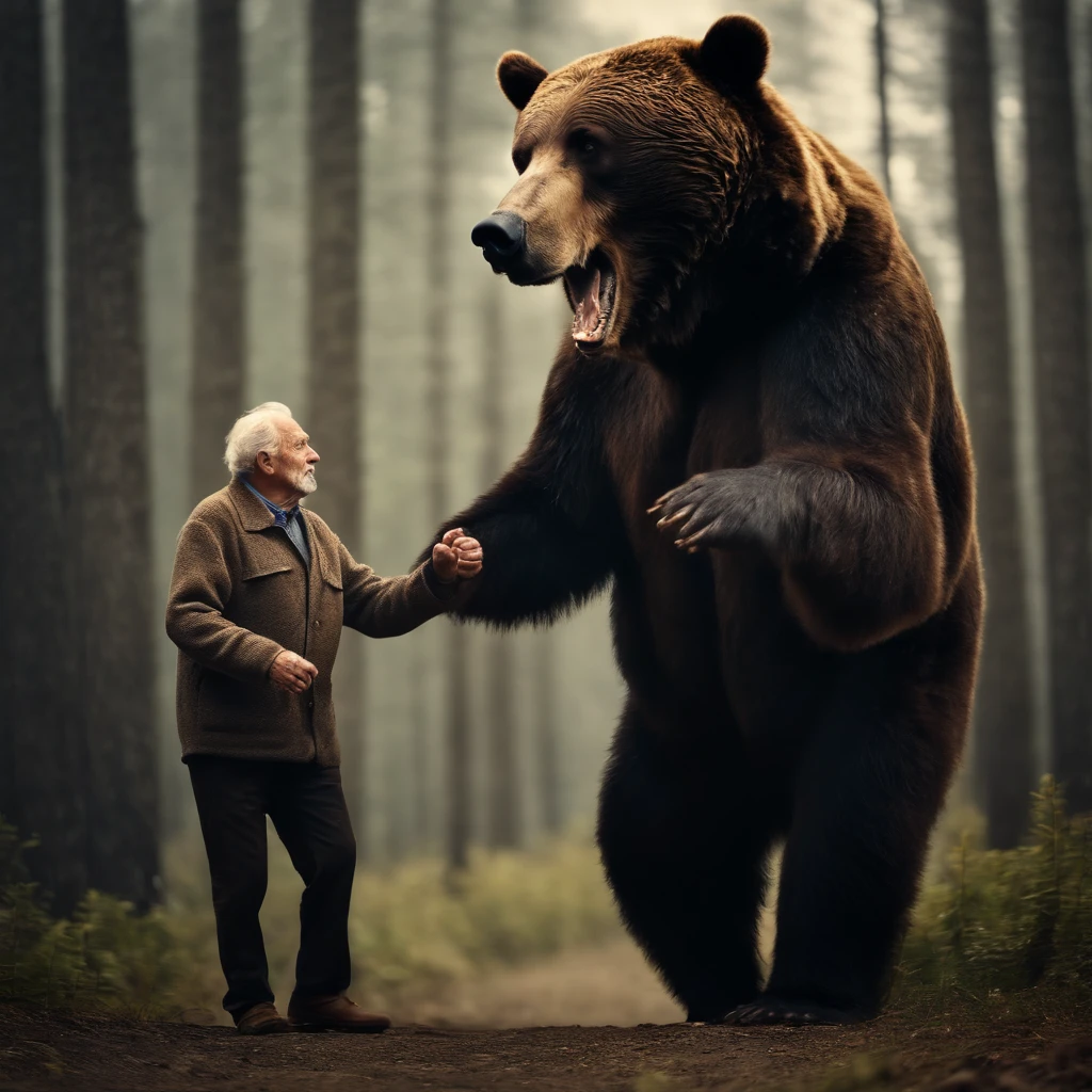 old man attacked by bear