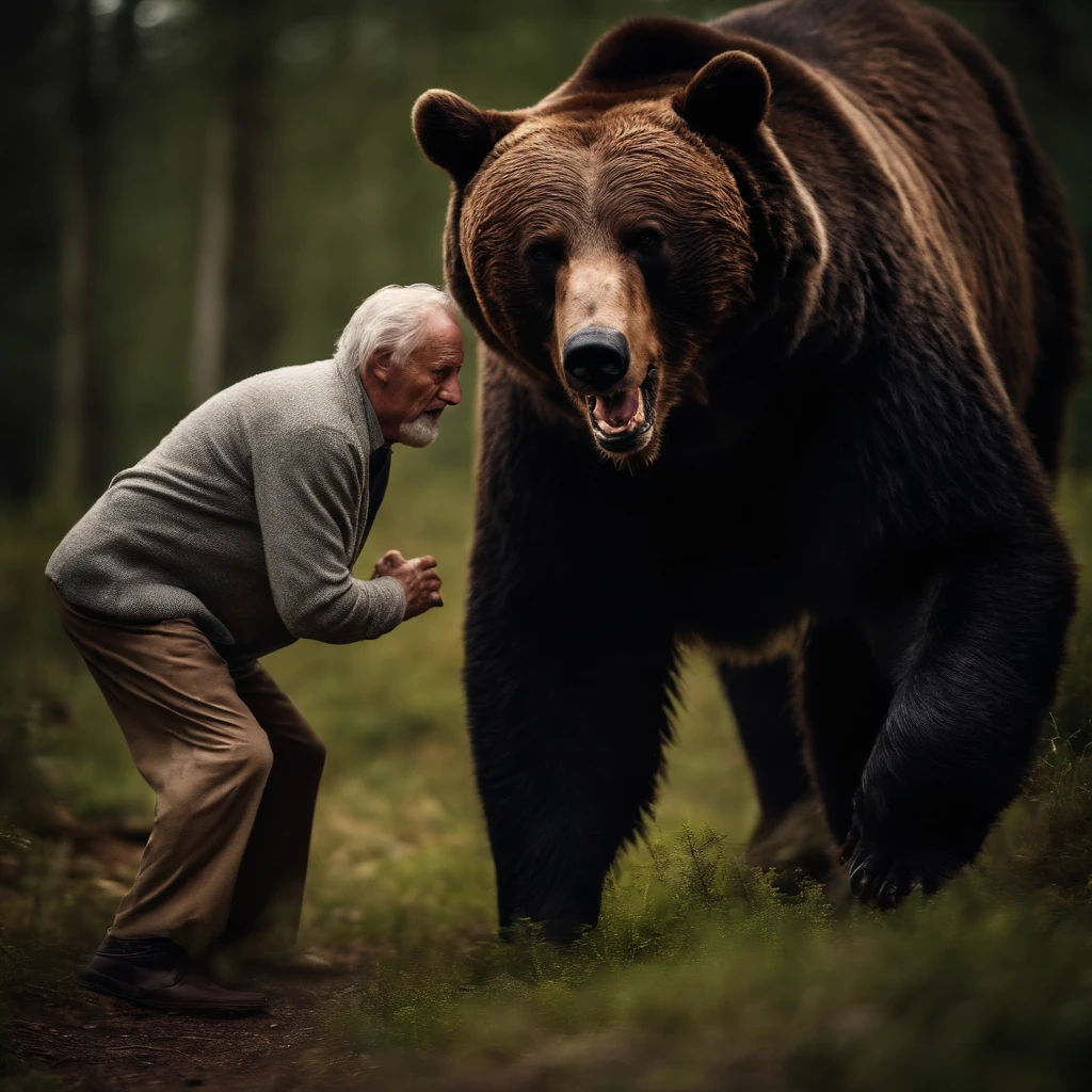 old man attacked by bear
