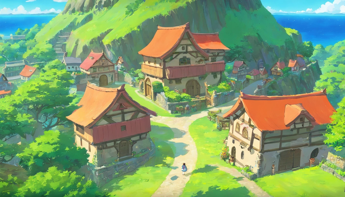 Tiny village,Close-up