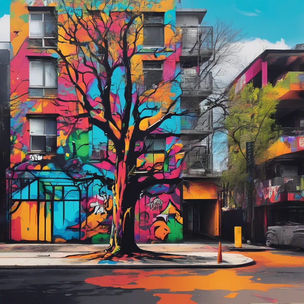Rich in color,Dream colors,wall-paper,dark color,A towering tree,rivers