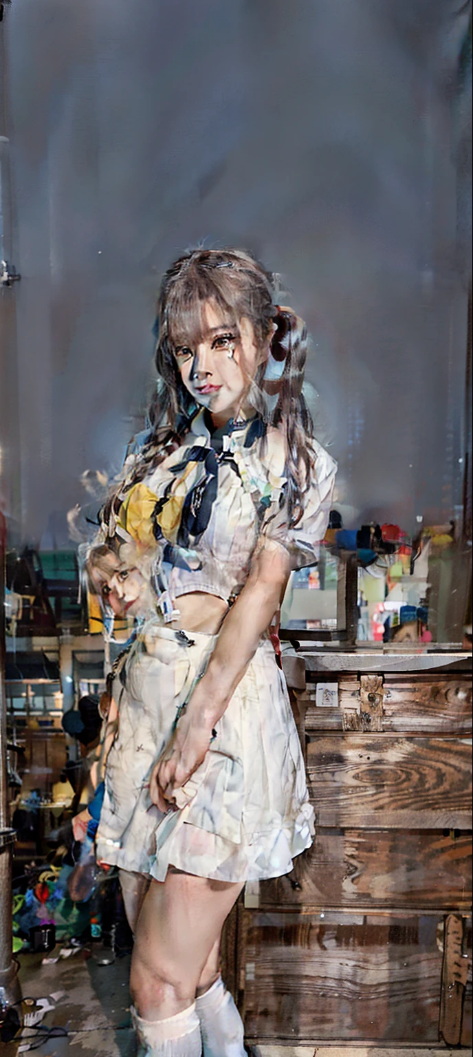 there is a woman in a sailor outfit posing for a picture, inspired by Sim Sa-jeong, magical school student uniform, hyperrealistic schoolgirl, realistic schoolgirl, sailor uniform, a hyperrealistic schoolgirl, inspired by Ma Yuanyu, inspired by Huang Ji, magic school uniform, twintails white_gloves, inspired by Jeong Seon